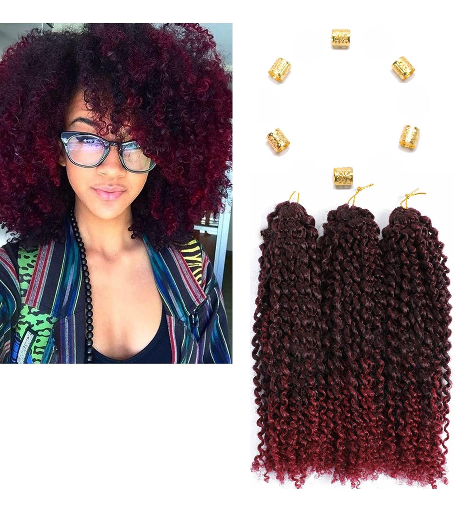 3 Packs Passion Twist Crochet Hair - 12 Inch Kinky Curly Braids for Short Marlybob - T1B/Bug Hair Extensions - Buy Online on GoSupps.com