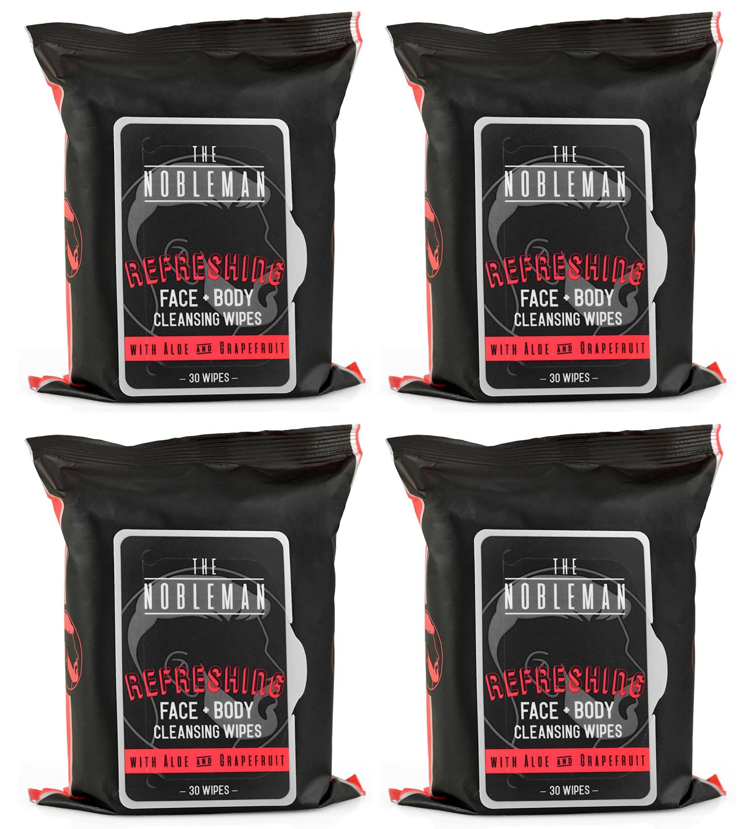 Men's Cooling Face + Body Cleansing Wipes - 4-Pack - 120Ct.