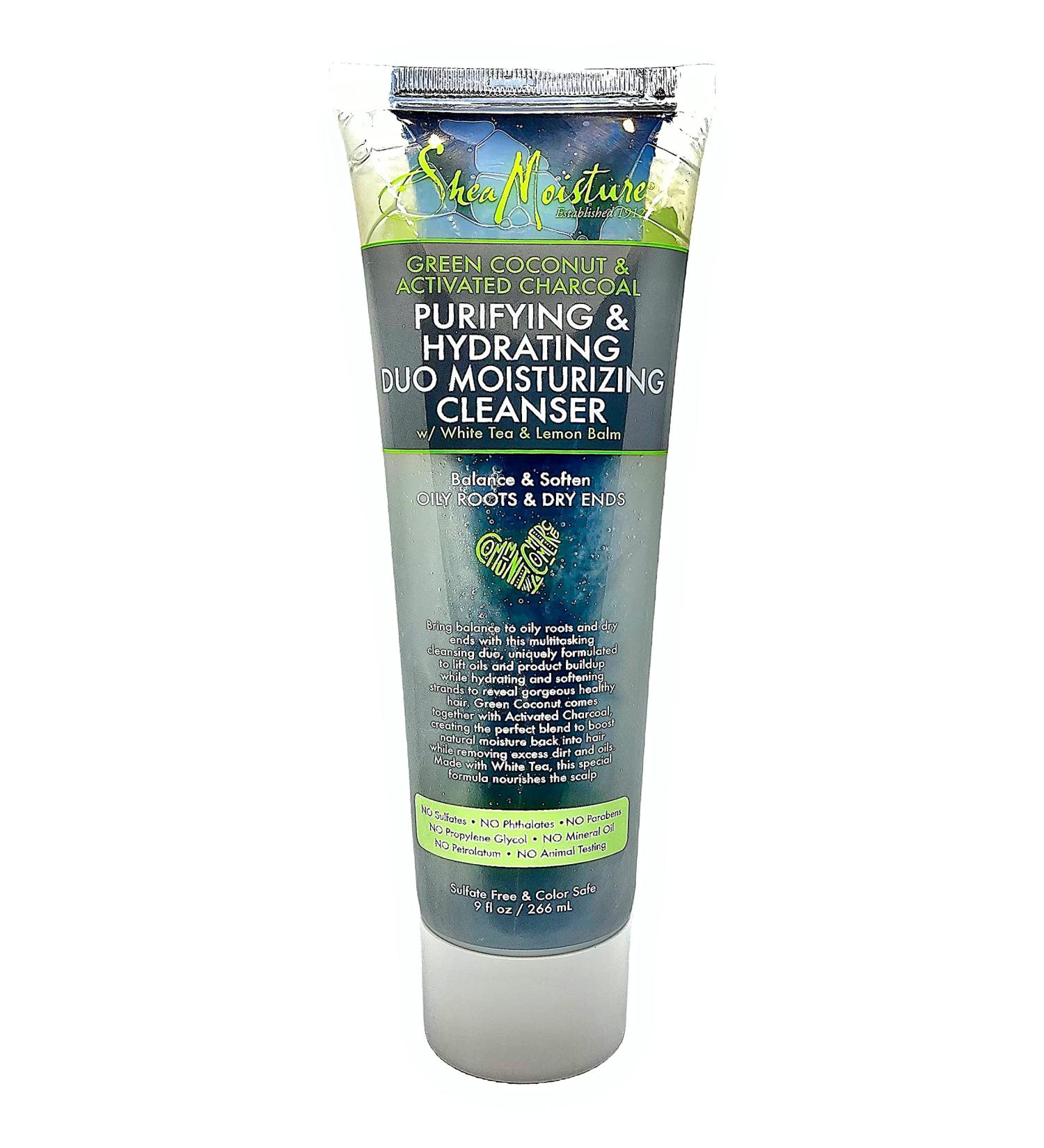 SheaMoisture Green Coconut & Activated Charcoal Purifying & Hydrating Duo Moisturizing Cleanser Shampoo