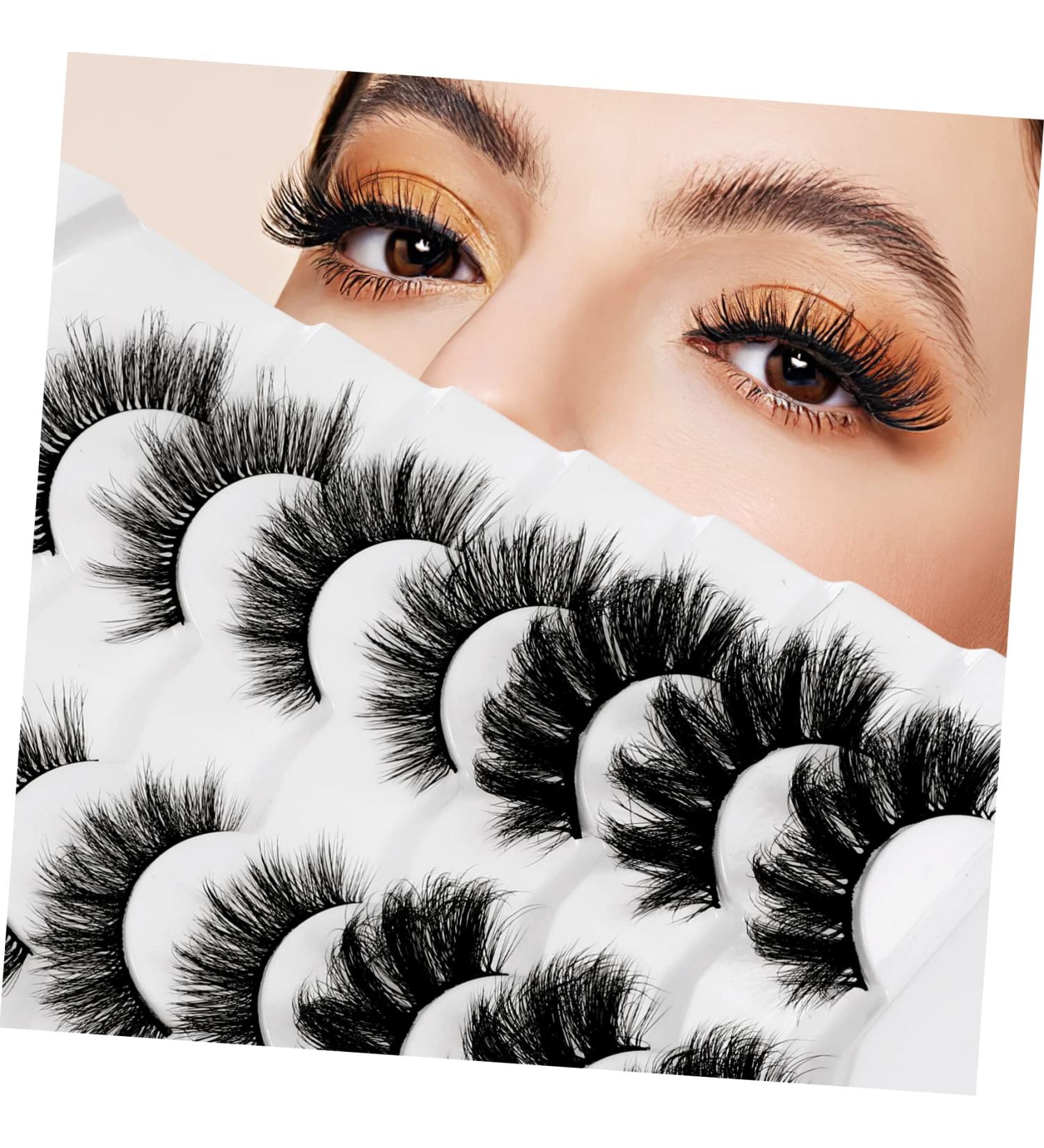 minkissy 7 Pairs Eyelashes Fake Eyelash Manga Lashes Cluster Natural Look Wispy Fake Eye Lashes Realistic Lashes Bulk Clear Lash Band Fake Lashes False Lashes Fiber 3d Accessories Fluffy - Buy Online on GoSupps.com