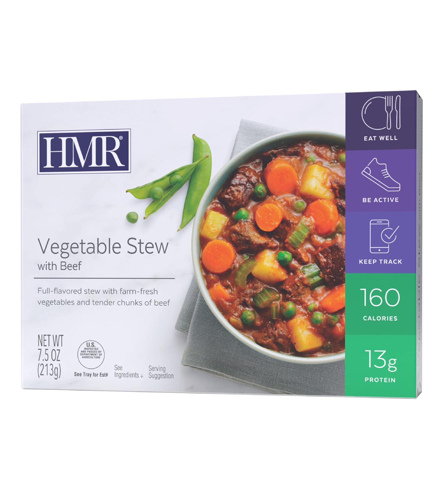 HMR Vegetable Stew with Beef Entree - 7.5 oz, Pack of 6 Ready to Eat Meals - Buy Online on GoSupps.com