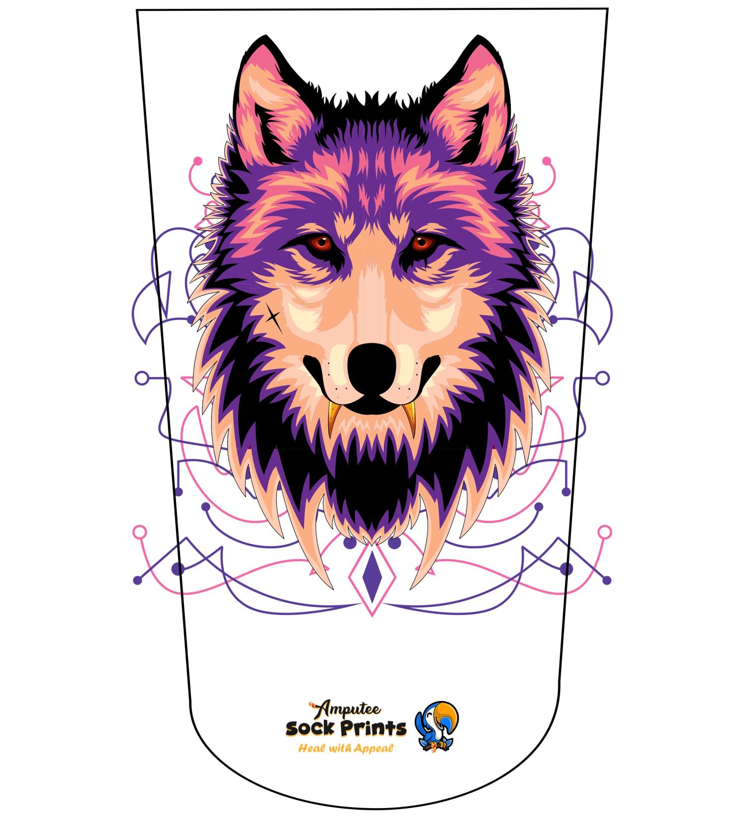 Buy Heal with Appeal Wolf Head V1 Amputee Stump Sock - 3Ply Comfort & Support | International Shipping Available - Buy Online on GoSupps.com
