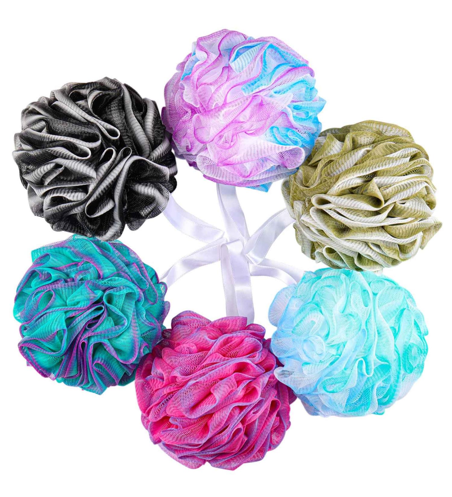 Buy BTYMS 75g Large Loofahs - Exfoliating Shower Sponge Set of 6 | Best Body Scrubber for a Refreshing Bath Experience - Buy Online on GoSupps.com