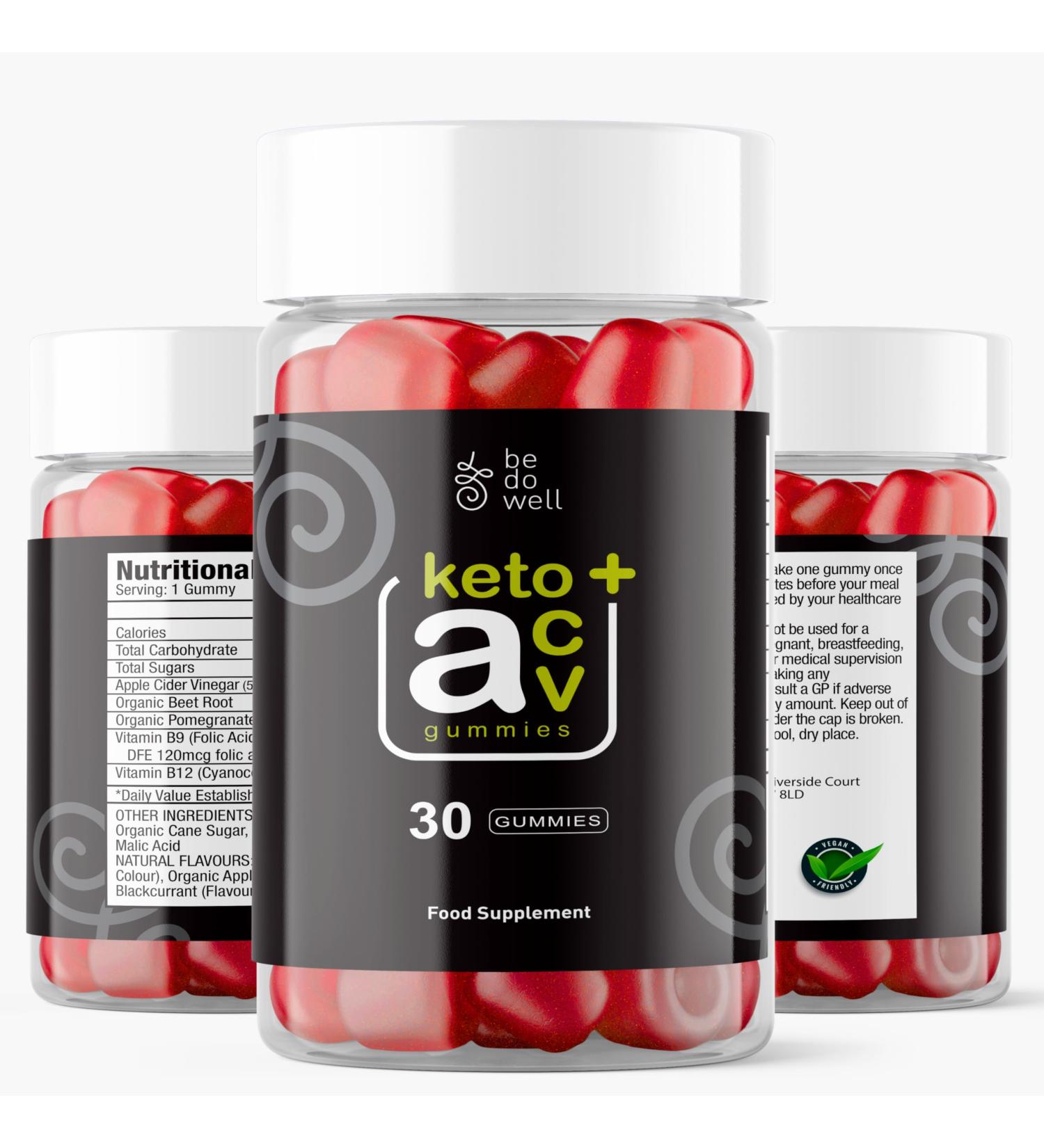  SUPPLEMENT PARADISE BeDoWell Keto+ ACV Gummies 1 Month Supply - Buy Online on GoSupps.com