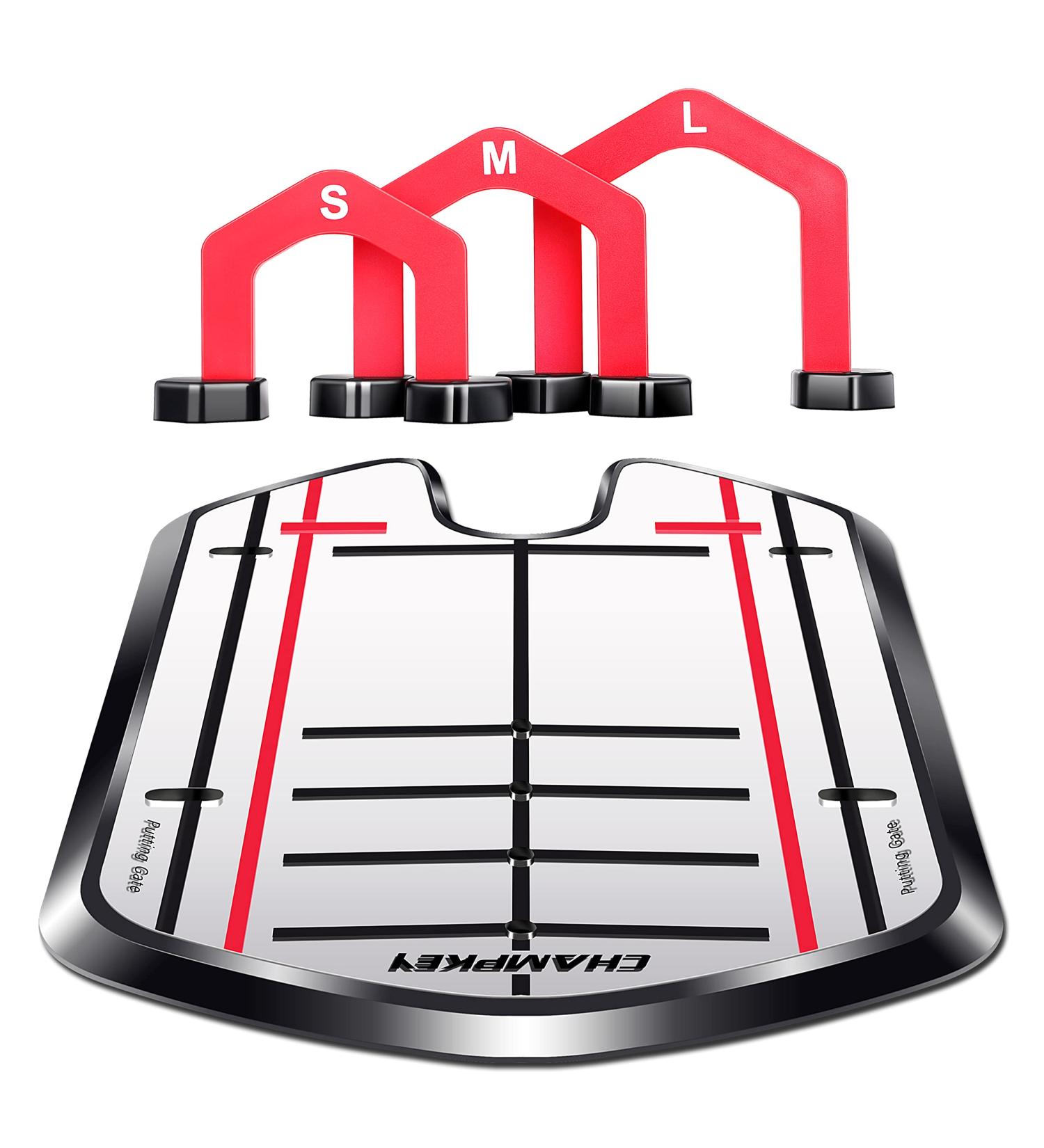 CHAMPKEY Premium Golf Putting Mirror with Durable Rubber Backing and Gates - Includes Cover Mirror for Alignment Practice - Buy Online on GoSupps.com