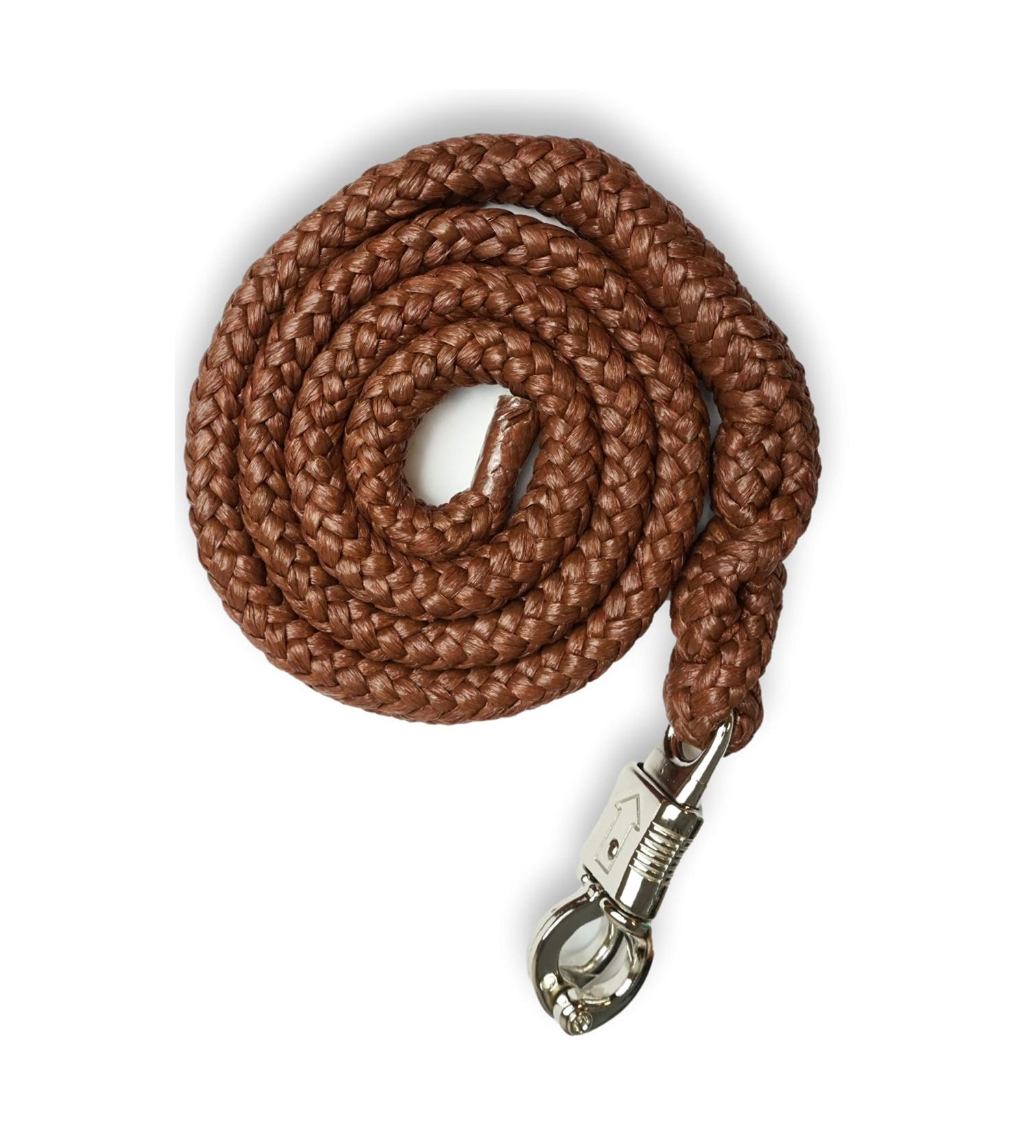 Lead Rope with Panic Hook for Horses Ponies & Donkeys | Stylish Tie Rope | 1.60m Length (Brown) - International Shipping - Buy Online on GoSupps.com