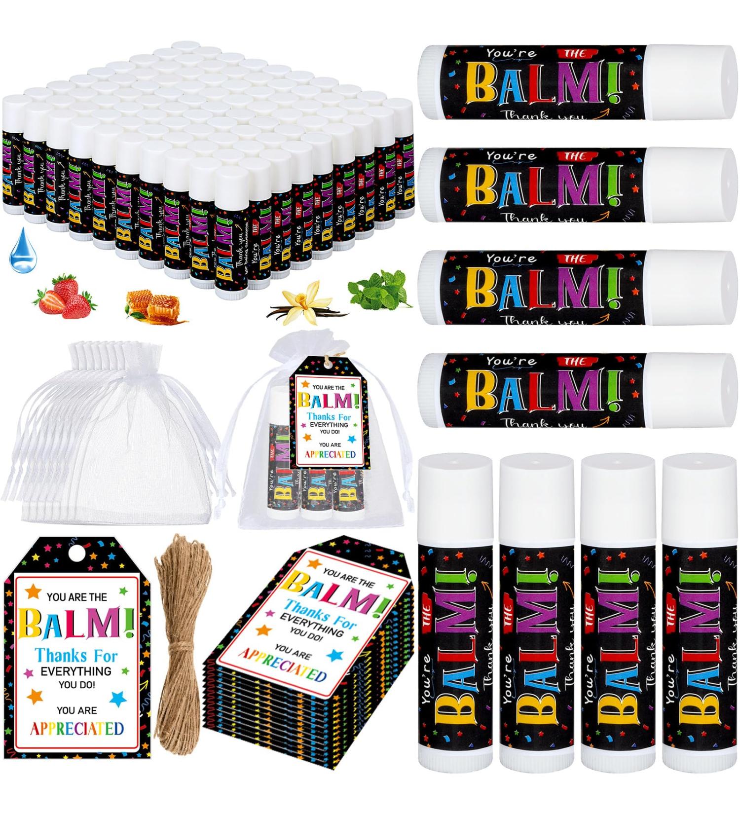 Siifert 100 Pack Employee Appreciation Lip Balms Gifts Bulk You Are The Balms Thank You Gifts for Staff Coworkers Teacher Nurse Volunteer Appreciation - Buy Online on GoSupps.com
