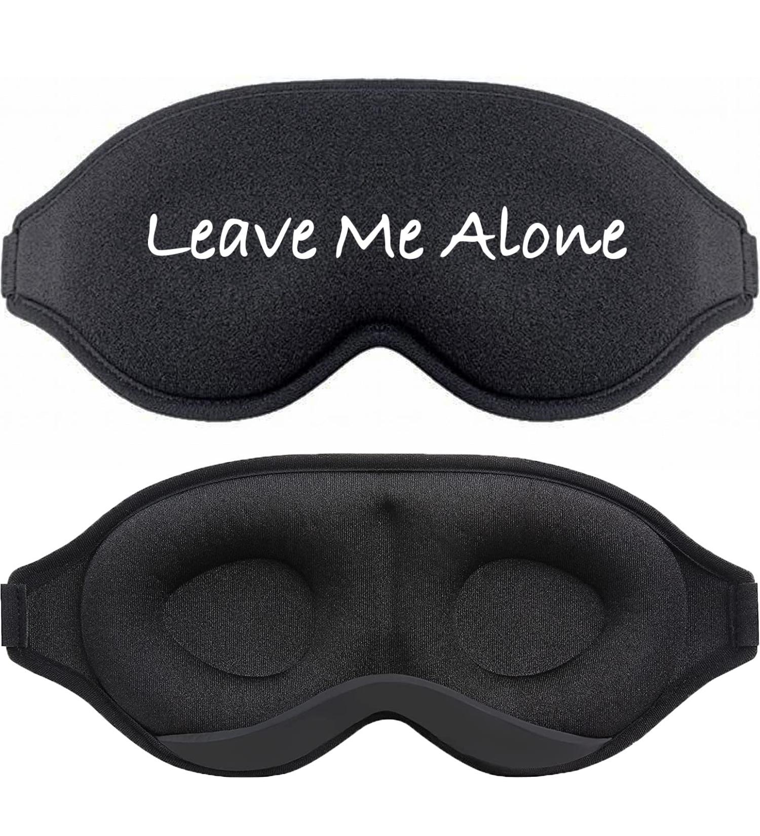 3D Sleep Mask - 100% Blackout Eye Mask for Sleeping - Funny Design for Women & Men - Leave Me Alone - Buy Online on GoSupps.com