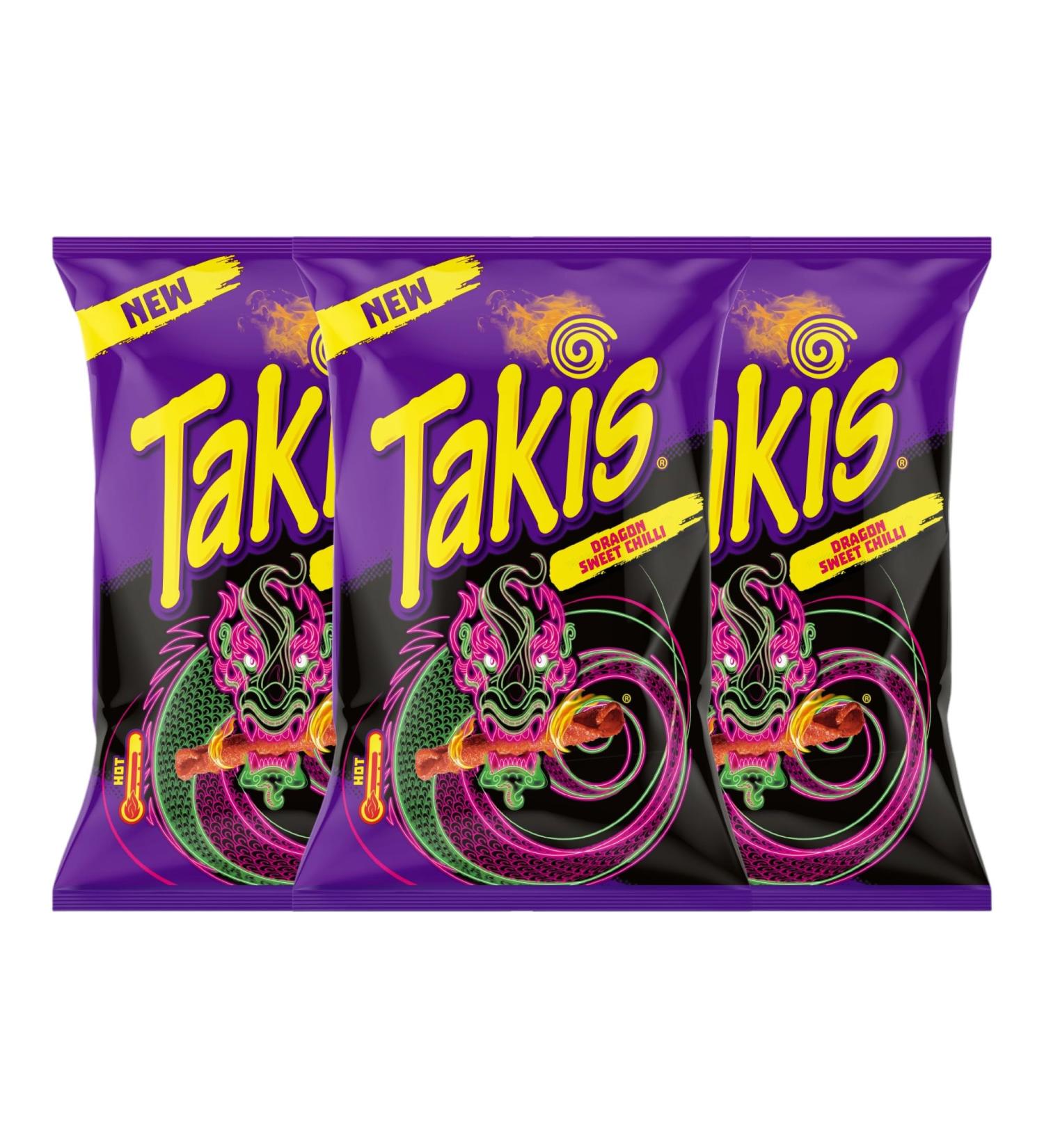 Buy Takis Dragon Sweet Chili 100g | Spicy & Crispy Rolled Snacks | 3-Pack | International Shipping Available - Buy Online on GoSupps.com