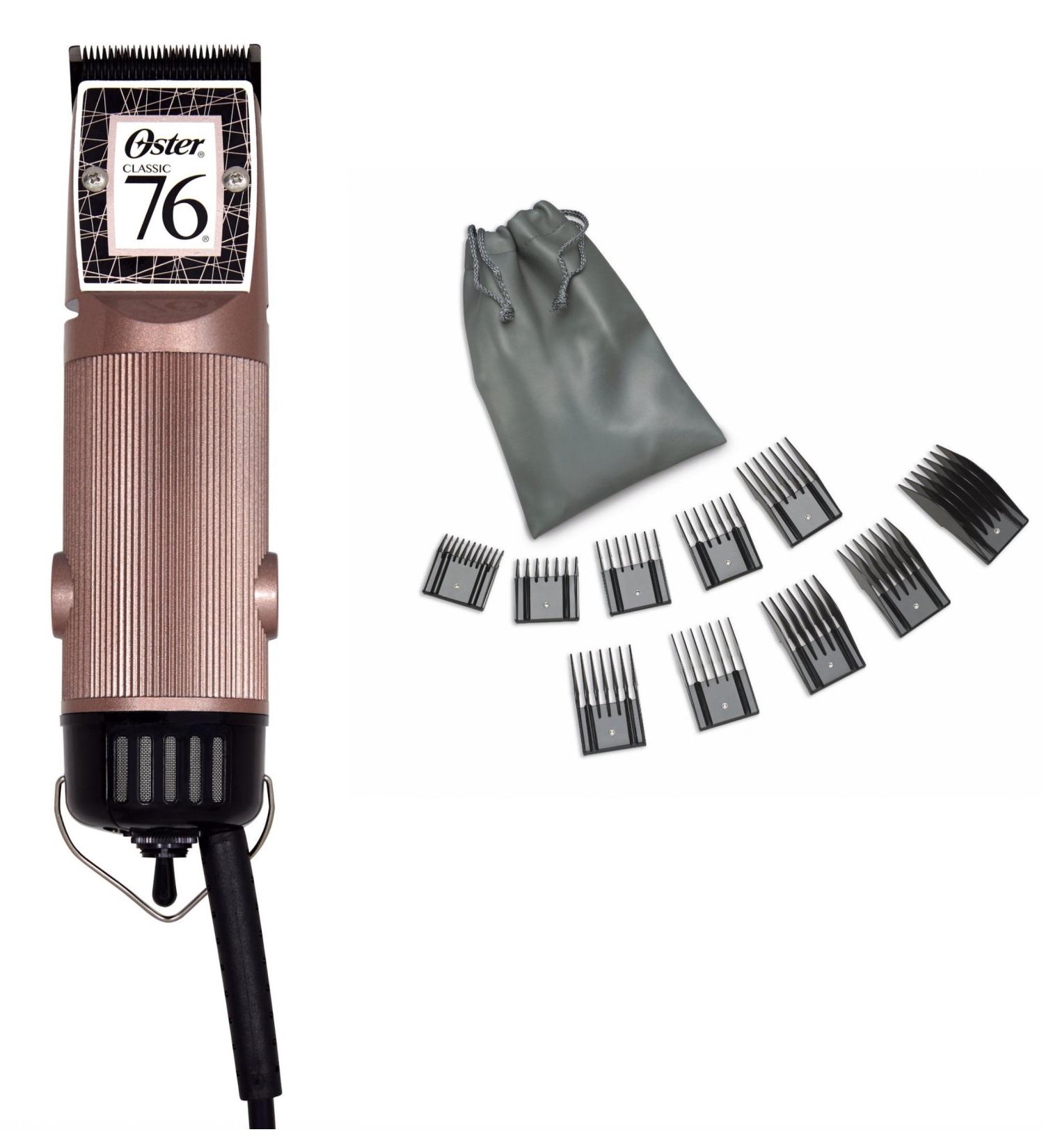 Buy Oster Limited Edition Classic 76 Hair Clipper with 2 Blades & 10-Piece Comb Set - Unisex Adult - Burgundy & Black - International Shipping Available - Buy Online on GoSupps.com
