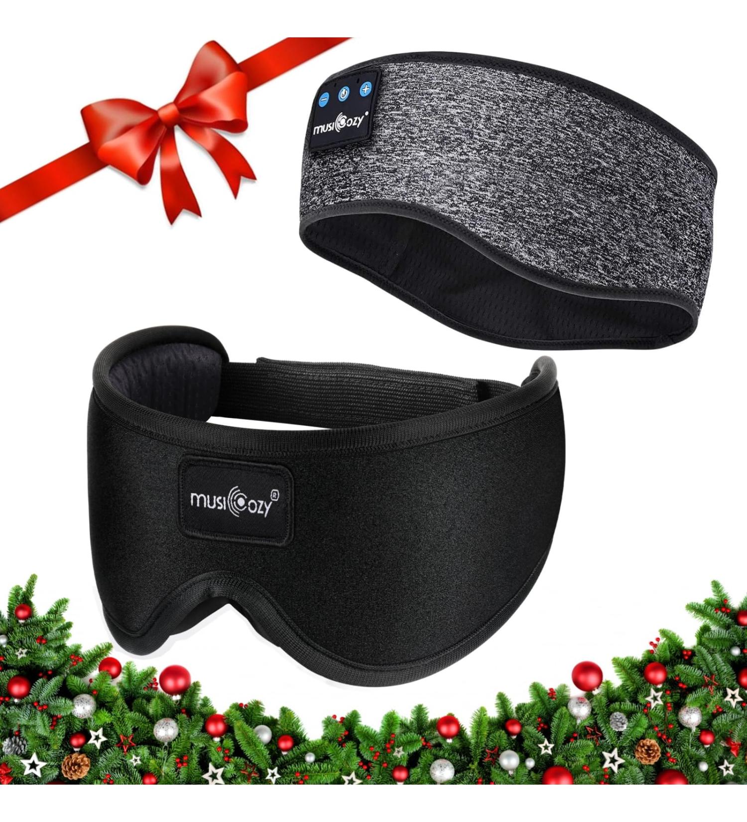 MusicCozy Sleep Eye Mask Bluetooth Headband - 3D Contoured Night Mask for Sleeping, Light Blockout for Side Sleepers - 2 Pack - Buy Online on GoSupps.com