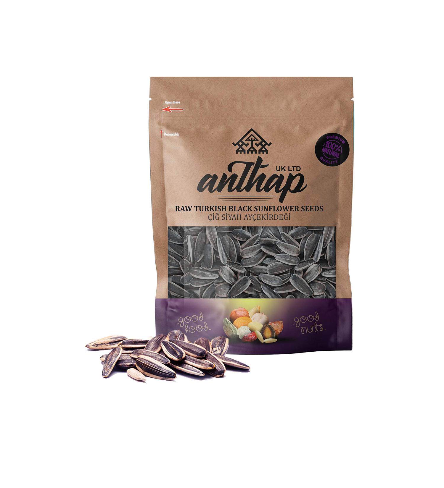 Anthap Raw Turkish Black Sunflower Seeds 200g