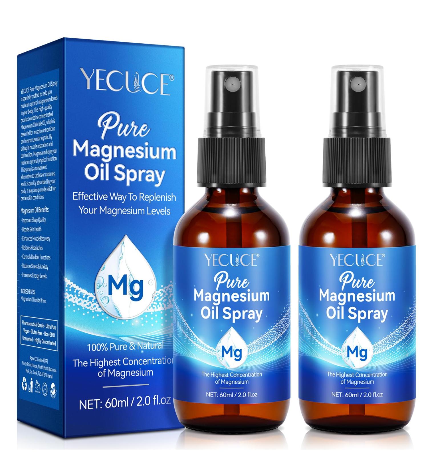 NVXNMSD Magnesium Oil Spray - Pure Magnesium - Spray Magnesium for Feet & Sleep (4.04 Fl Oz) Blue - Buy Online on GoSupps.com