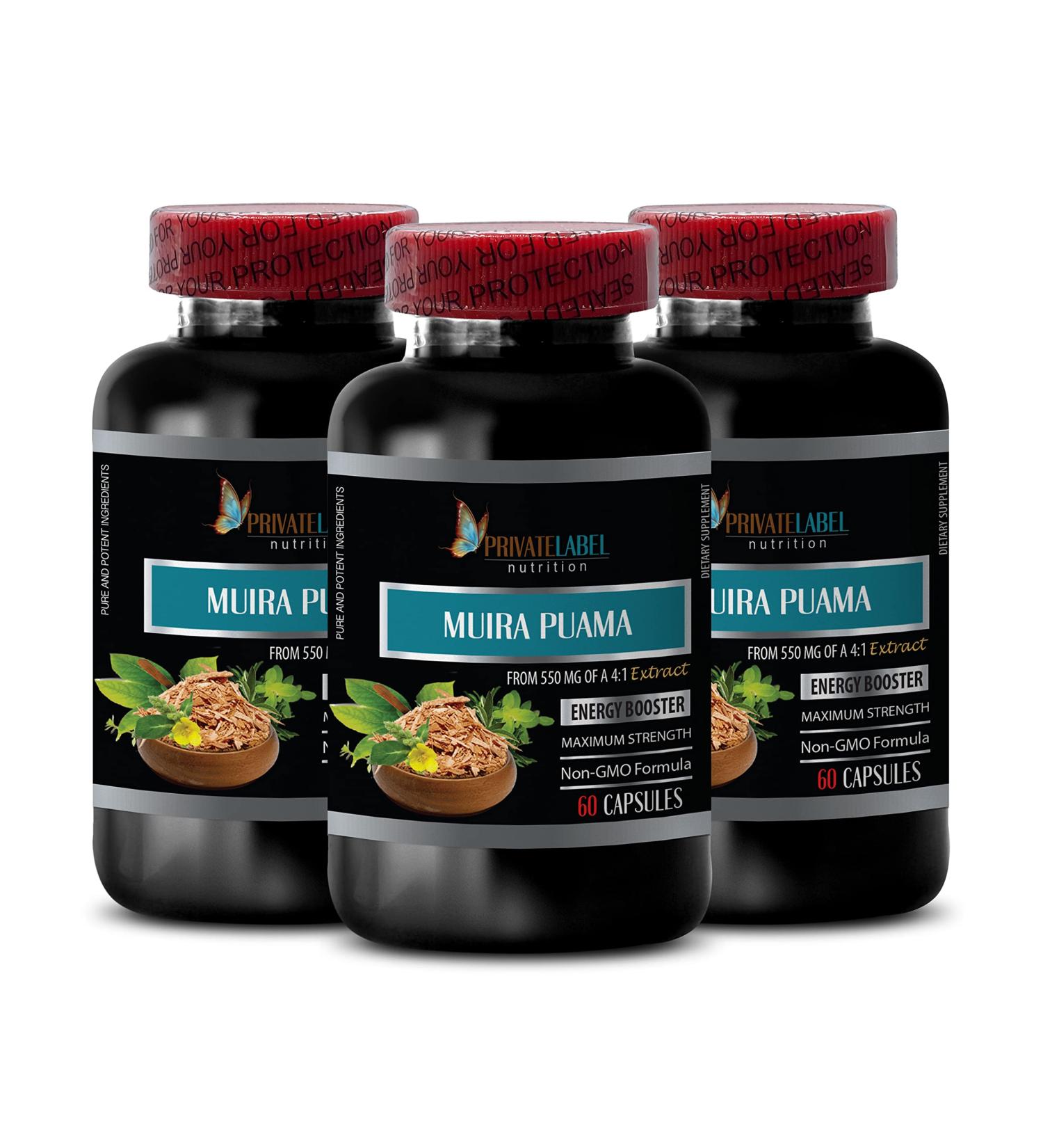 energy supplements for men - MUIRA PUAMA EXTRACT 2200Mg - MALE ENHANCEMENT - energy boost - muira puama for men - muira puama for women - muira puama herb - muira puama root extract - 3 Bot 180 Caps - Buy Online on GoSupps.com