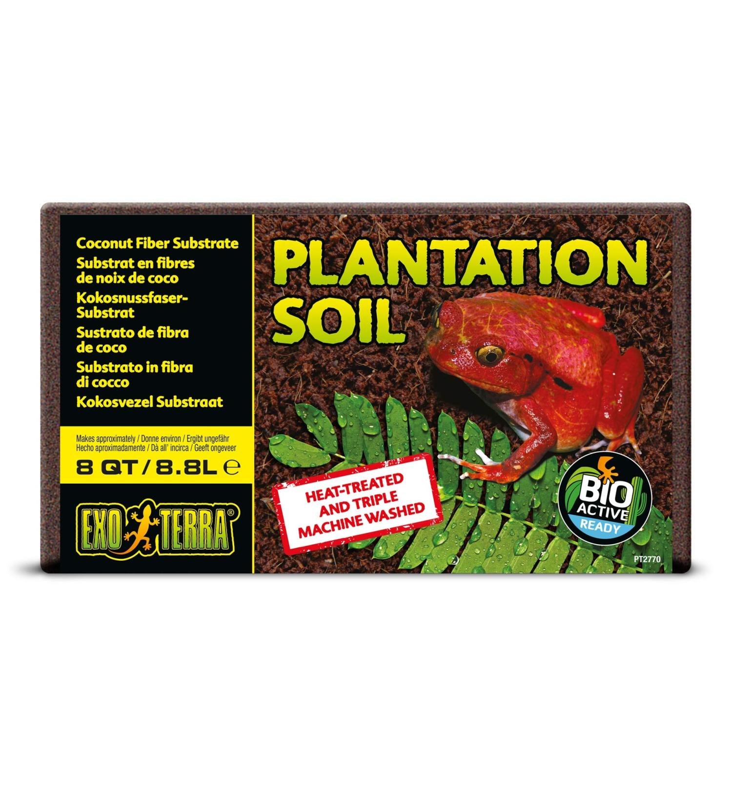 Exo Terra Plantation Soil - Tropical Terrarium Substrate 8.8L Coconut Fiber - Ideal for Reptiles & Plants - Buy Online on GoSupps.com