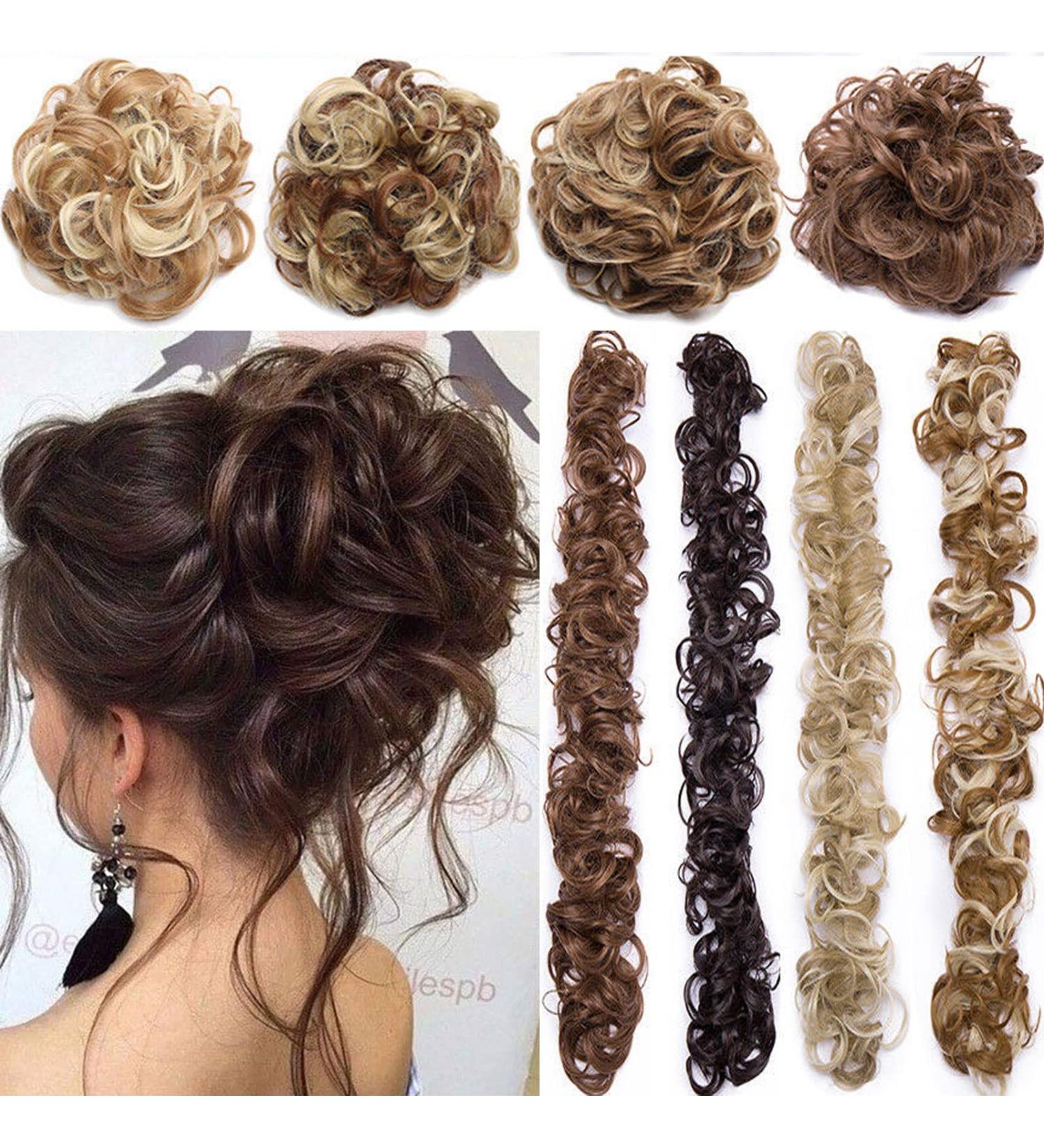 XXXL Hair Extension - Voluminous Curls & Ponytail | Long Coffee Brown Hair Tie Updos - Buy Online on GoSupps.com