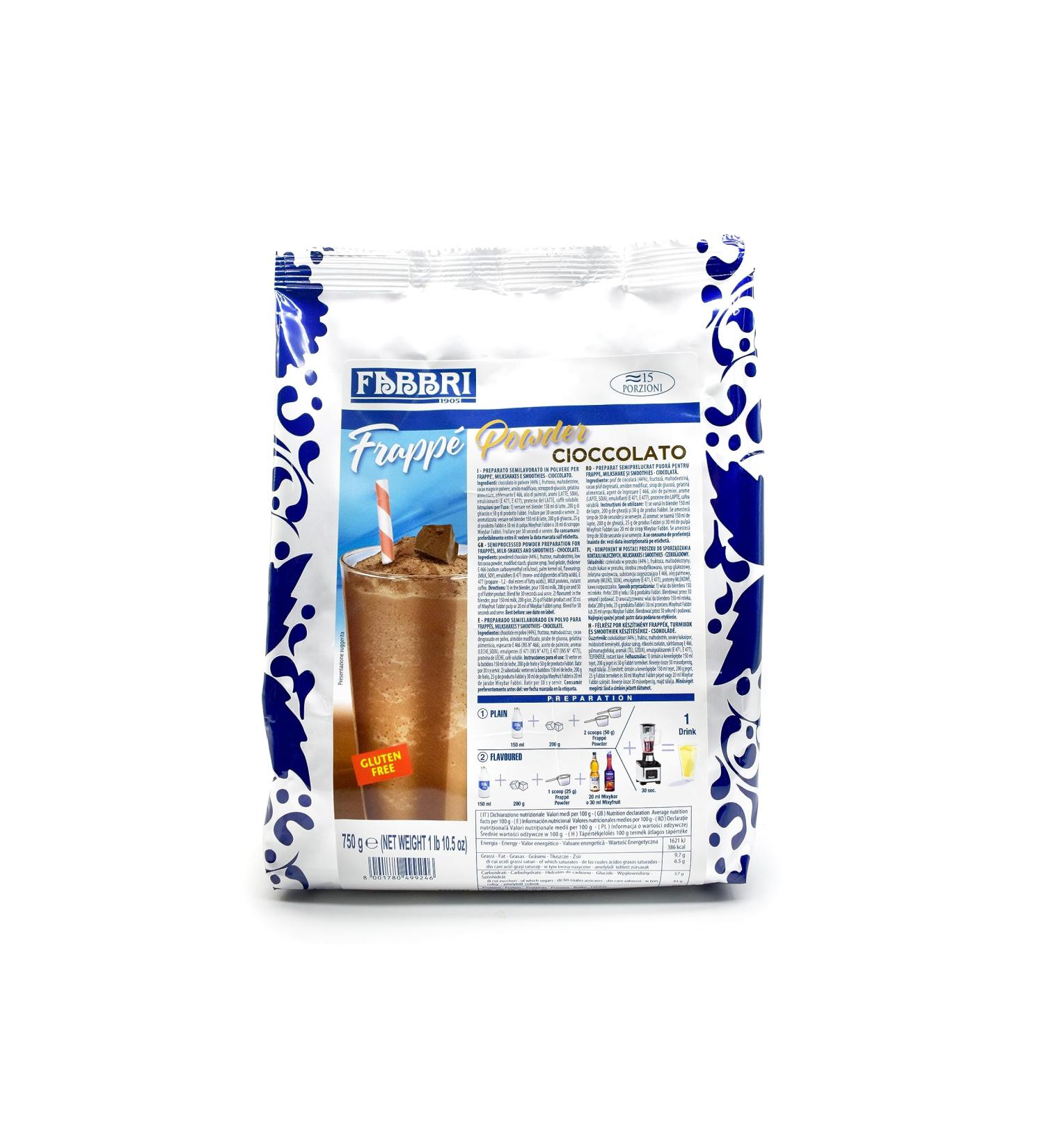 Fabbri - Cocoa/chocolate powder shake - 750gr pack - Buy Online on GoSupps.com