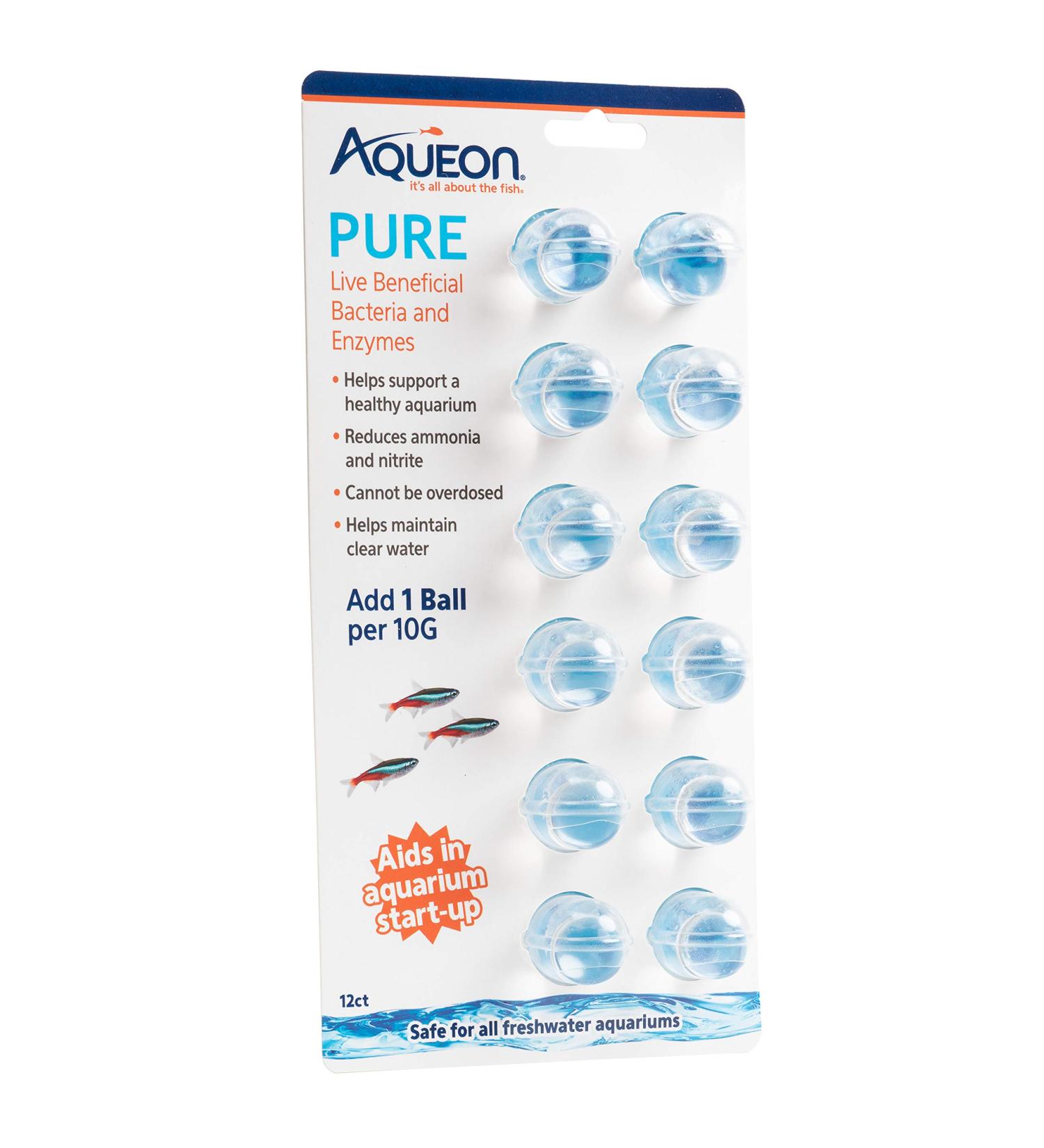 Aqueon PURE Live Beneficial Bacteria 10 Gallon - 12 Pack - Buy Online on GoSupps.com