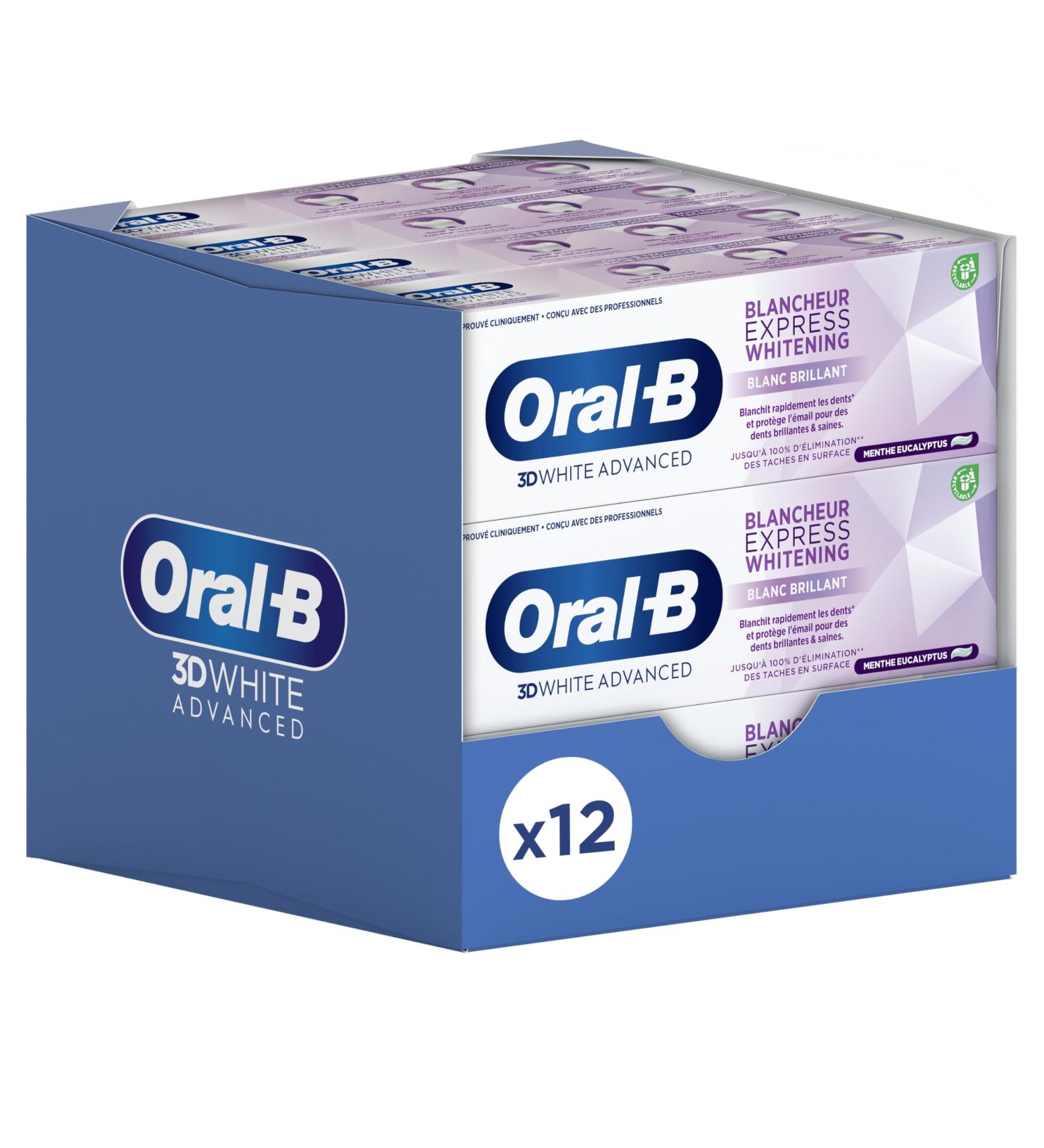 Oral-B 3D White Advanced Express Brilliant Whitening Toothpaste 75 ml - Buy Online on GoSupps.com