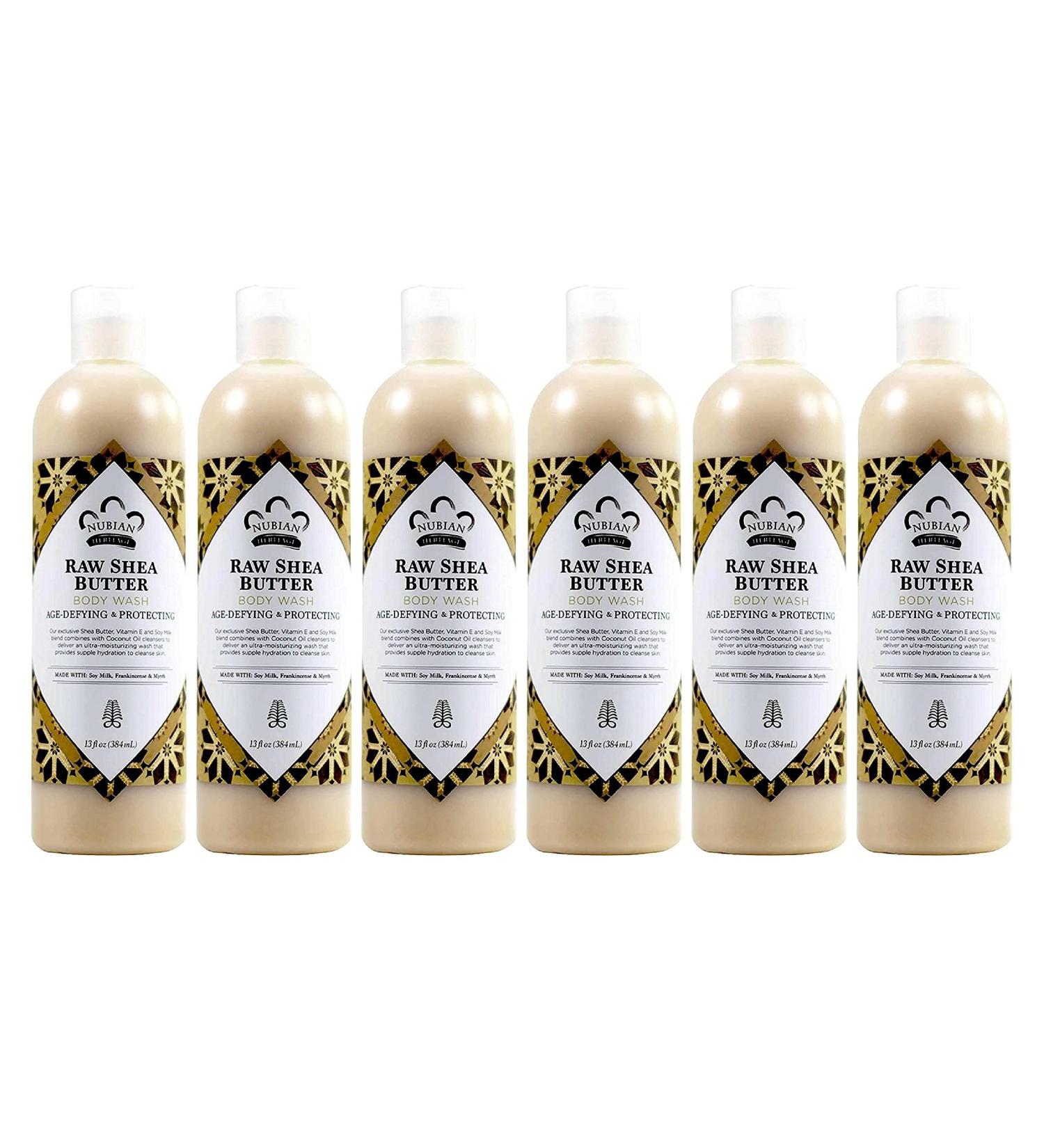 Nubian Heritage Body Wash Raw Shea Butter 13 Ounce (384ml) (Pack of 6) - Buy Online on GoSupps.com