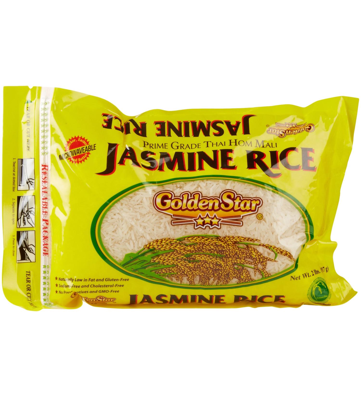 Golden Star Jasmine Rice 32 Oz - Fragrant Thai Rice for Authentic Asian Cuisine - Buy Online on GoSupps.com