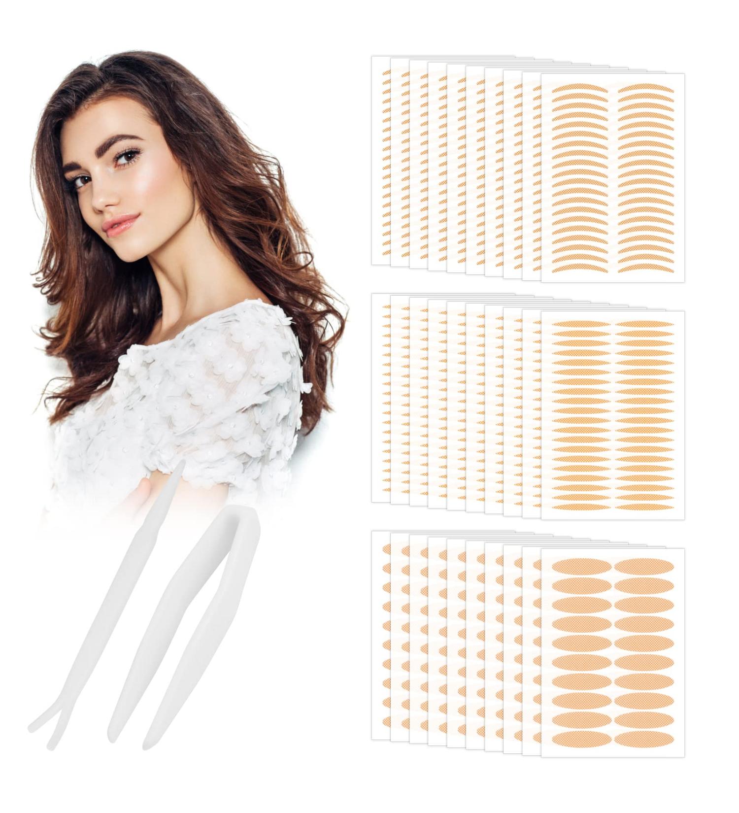 1200 Invisible Eyelid Stripes for Lifted Eyelids | Waterproof Double Eyelid Tape with Tweezers | Skin Color | Eyelid Lifting Without Surgery - Buy Online on GoSupps.com