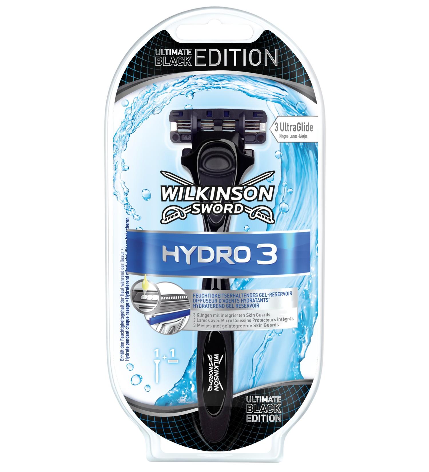Buy Wilkinson Sword Hydro 3 Razor Ultimate Black Edition - Superior Shaving for Smooth Skin | International Shipping Available - Buy Online on GoSupps.com