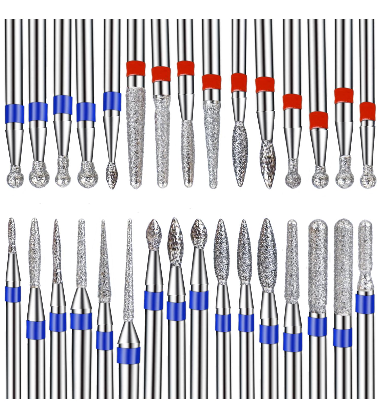 30 Pieces Diamond Nail Cutter Bits - Professional Nail Drilling Tools for Electric Files | Manicure & Pedicure Attachments - Buy Online on GoSupps.com