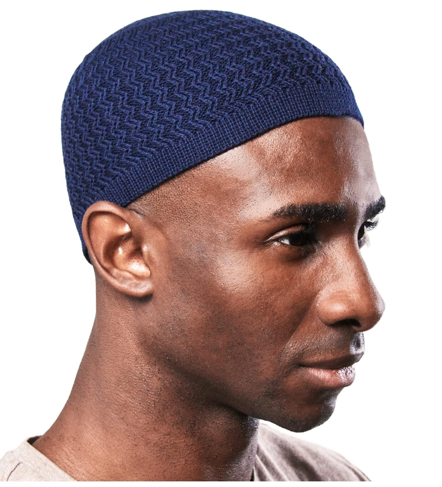 Tough Headwear Kufi Hat - Men's Navy Blue Turkish Muslim Cap - Buy Online on GoSupps.com