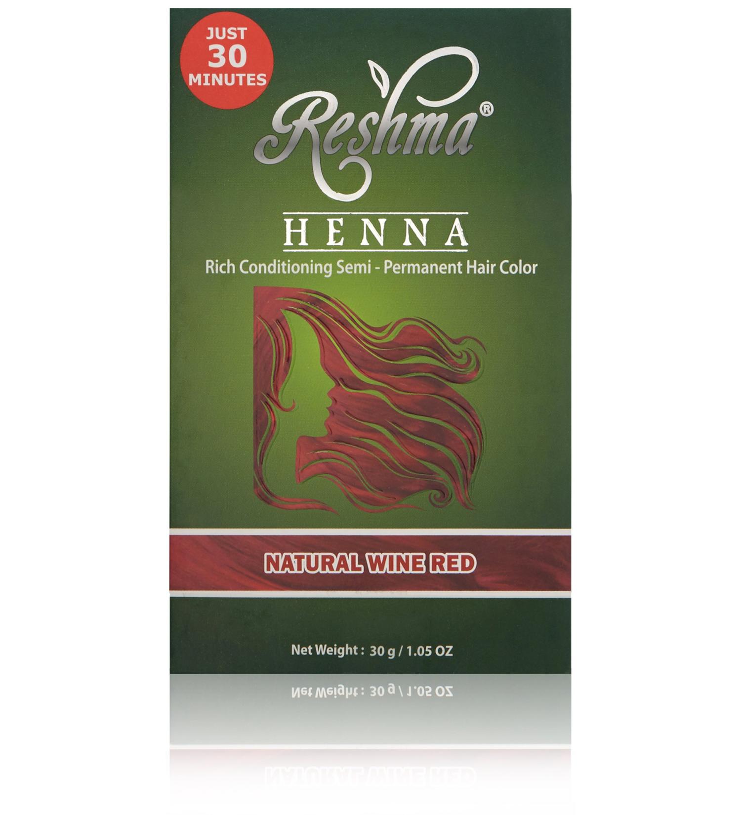 Reshma Beauty Wine Red Henna Hair Color - Natural 30 Minute Dye - Buy Online on GoSupps.com