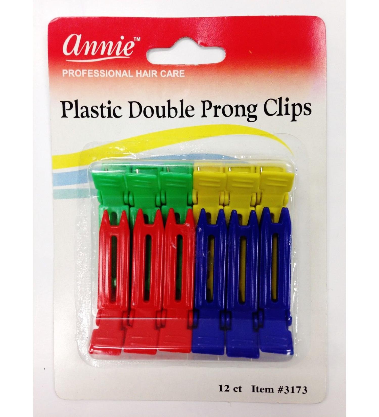 Annie Plastic Double Prong Clips 3173
