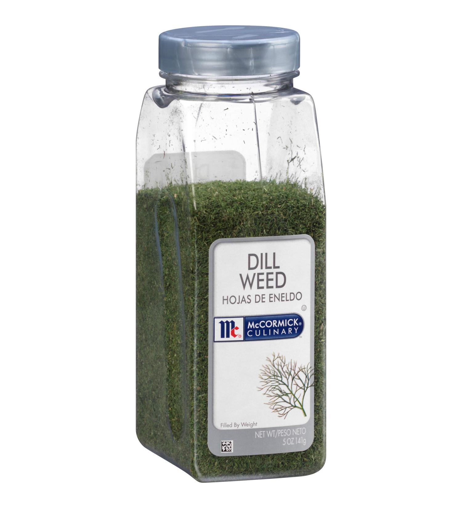 McCormick Culinary Dill Weed 5 oz - Premium Back of House Seasoning for Stuffings, Dips, Soups, Seafood - 5 Ounce Container (Pack of 1) - Buy Online on GoSupps.com