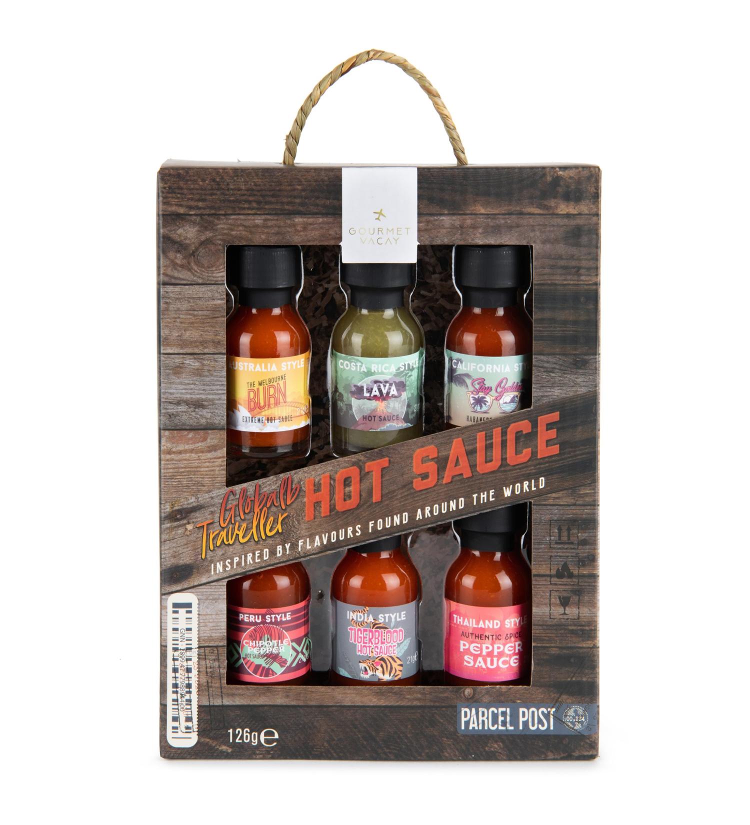 Thoughtfully Chili Sauce Tasting Set - 6 Gourmet Hot Sauces Gift Set (21g Each) - International Flavor Experience - Buy Online on GoSupps.com