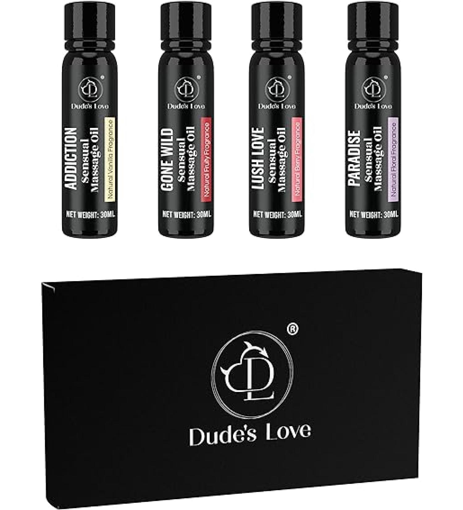 Organic Edible Massage Oil Set for Date Night - Travel Size Pack of 4  Honeymoon Essentials - Non-Sticky Fractionated Coconut Oil - 4.05 Fl Oz - Buy Online on GoSupps.com