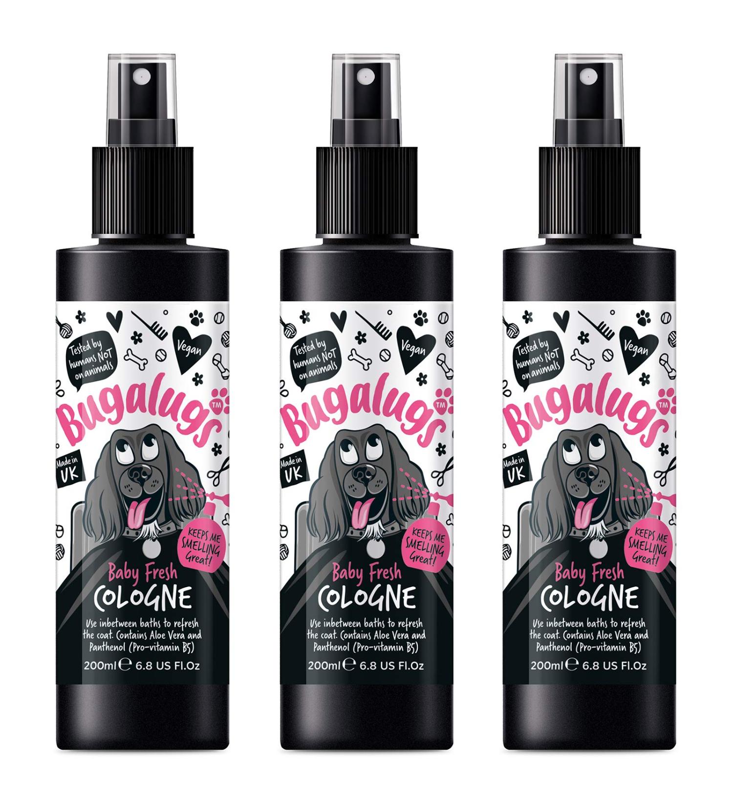 BUGALUGS Baby Fresh Dog Perfume - 6.8 oz Vegan Cologne Spray for Dogs | Deodorizer & Grooming Spray - Buy Online on GoSupps.com
