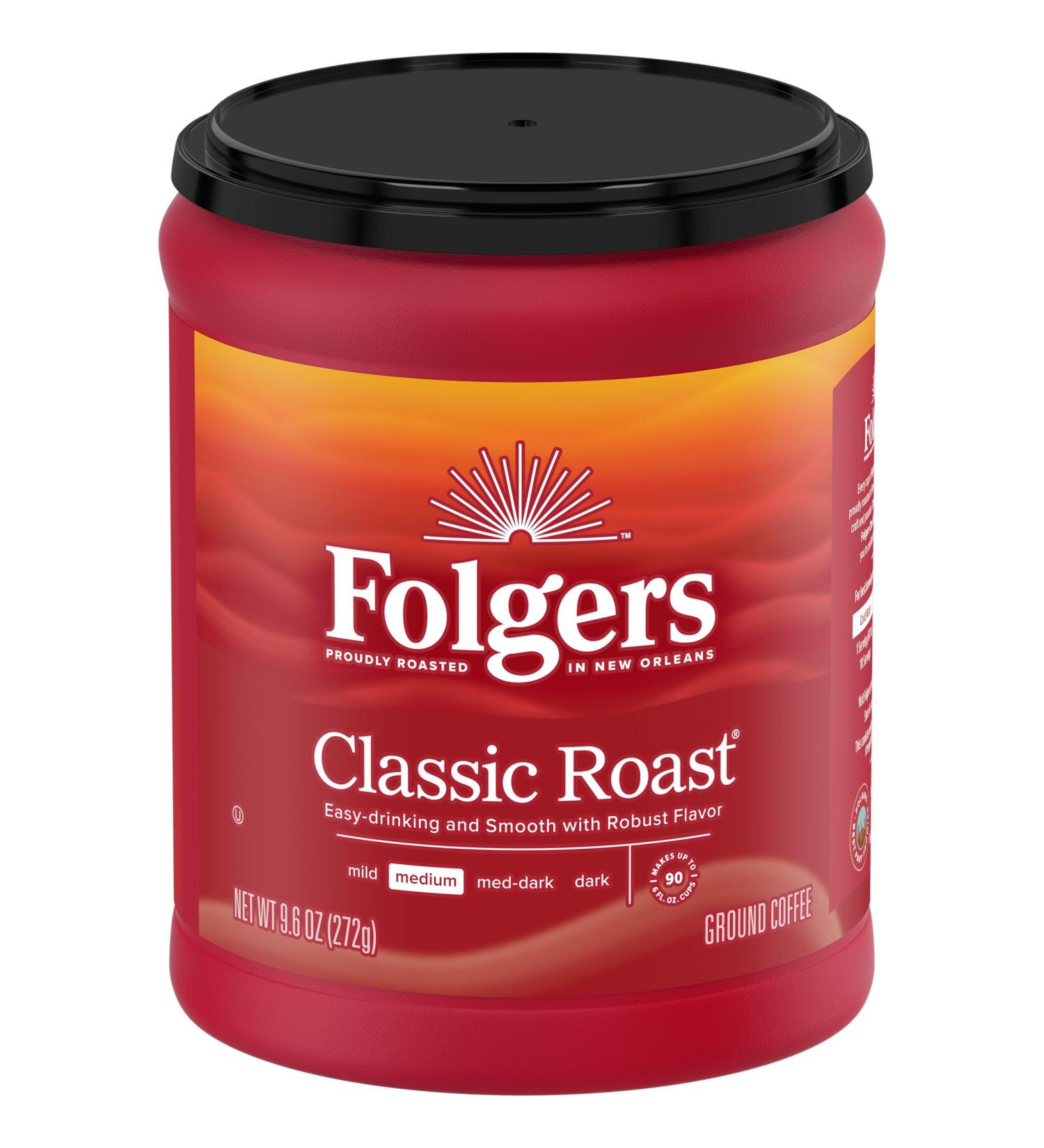 Folgers Classic Roast Medium Ground Coffee 272g - Buy Online on GoSupps.com