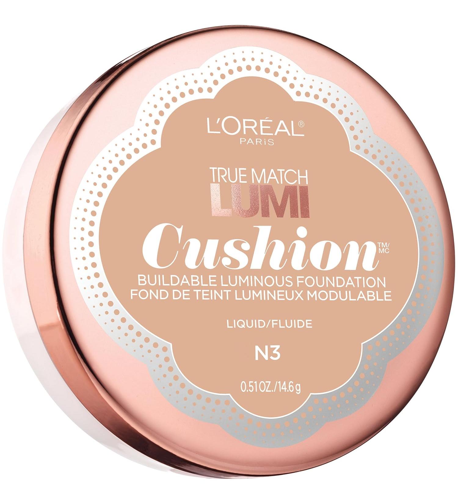 L'Oréal Paris True Match Lumi Cushion Foundation - N3 Natural Buff - 0.51 Fl Oz - Buy Online on GoSupps.com