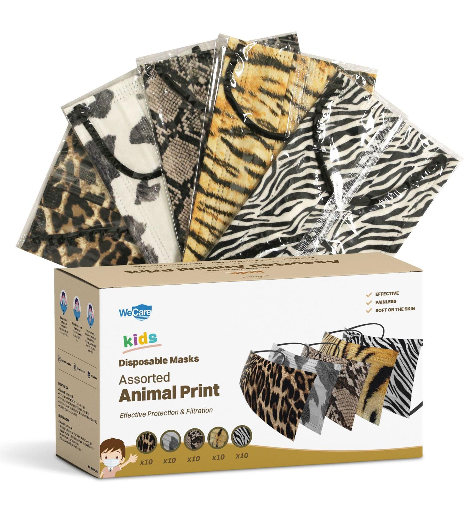WECARE 50 Box Variety Pack - Fun Animal Print Kids Essentials | Shop Internationally - Buy Online on GoSupps.com
