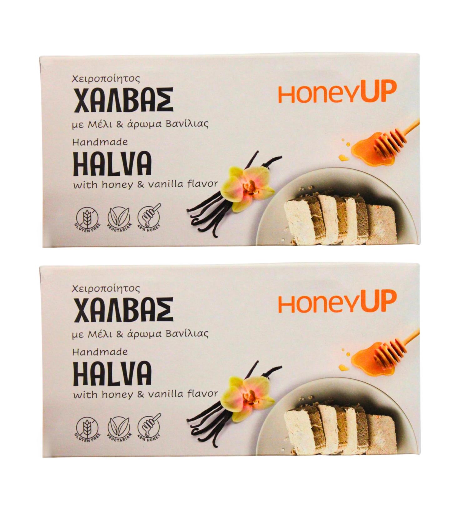 HoneyUp Greek Halva with Honey and Vanilla Pack of 2 x 200g (Total: 400g) - Buy Online on GoSupps.com