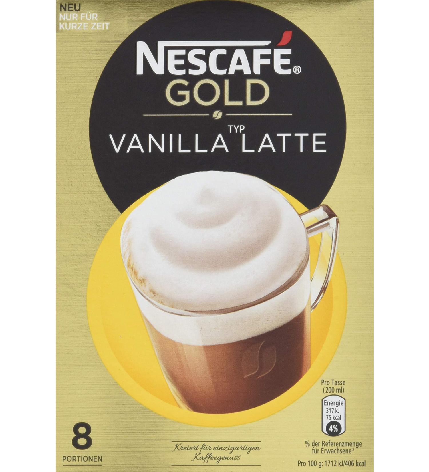 Nescaf Gold Vanilla Latte - Soluble Bean Coffee | 3 Pack (3 x 148g) | Delicious Vanilla Flavor & Extra Foam | Ideal Caffeine Drink - Buy Online on GoSupps.com
