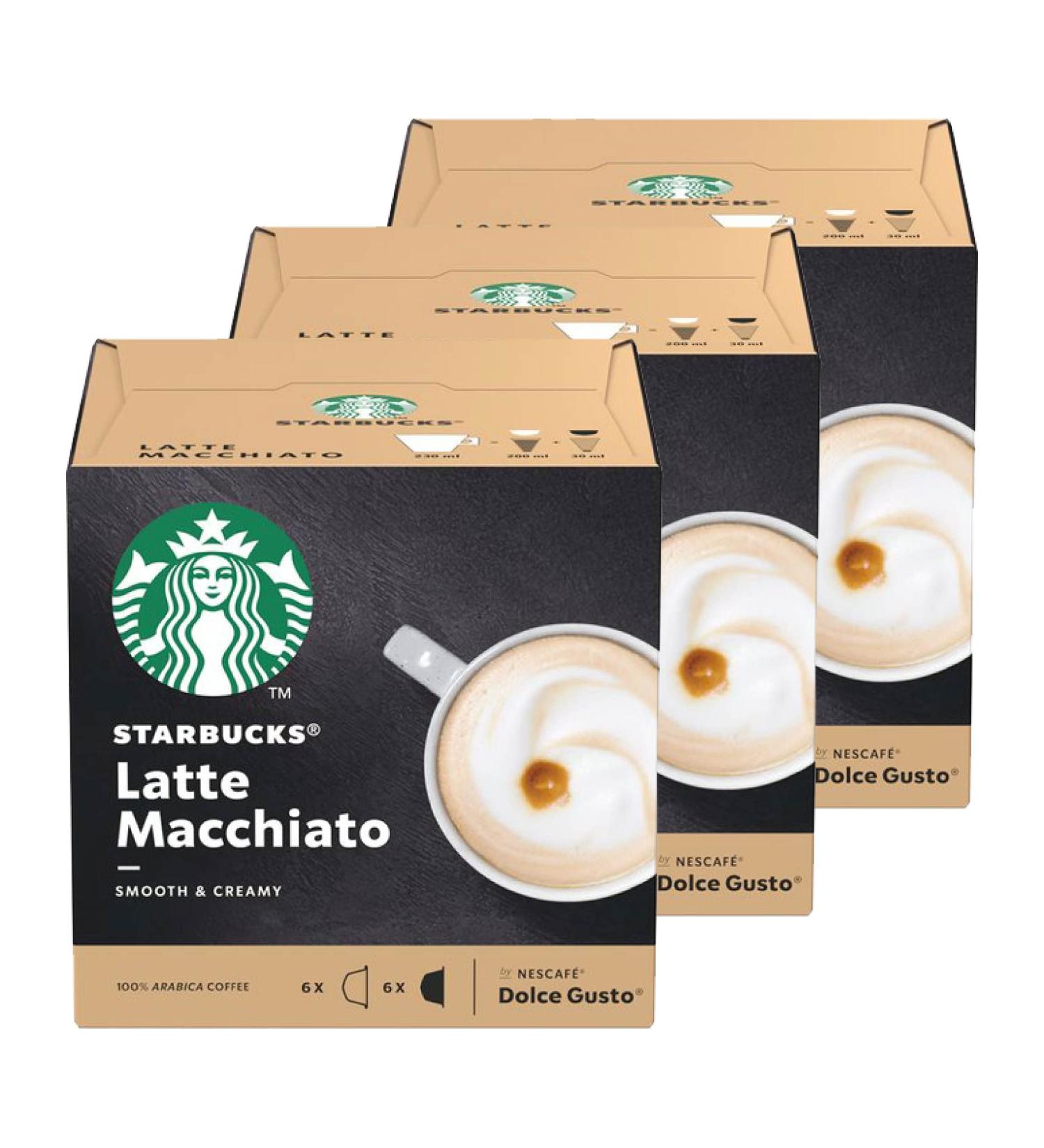 Starbucks - Latte Macchiato by Nescaf Dolce Gusto - 3X 12 Capsules - Buy Online on GoSupps.com