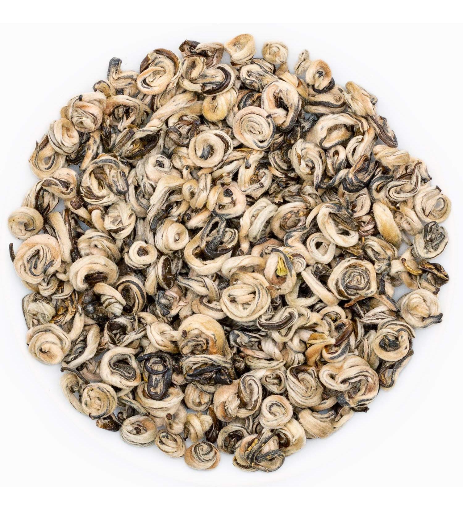 oriarmcha Escargot Jasmin Th Vert Feuilles Vrac - Th vert chinois au jasmin Yu Luo -Snail Jasmine Green Tea Sac refermable Ziplock 250g Snail Jasmine Tea 250g - Buy Online on GoSupps.com