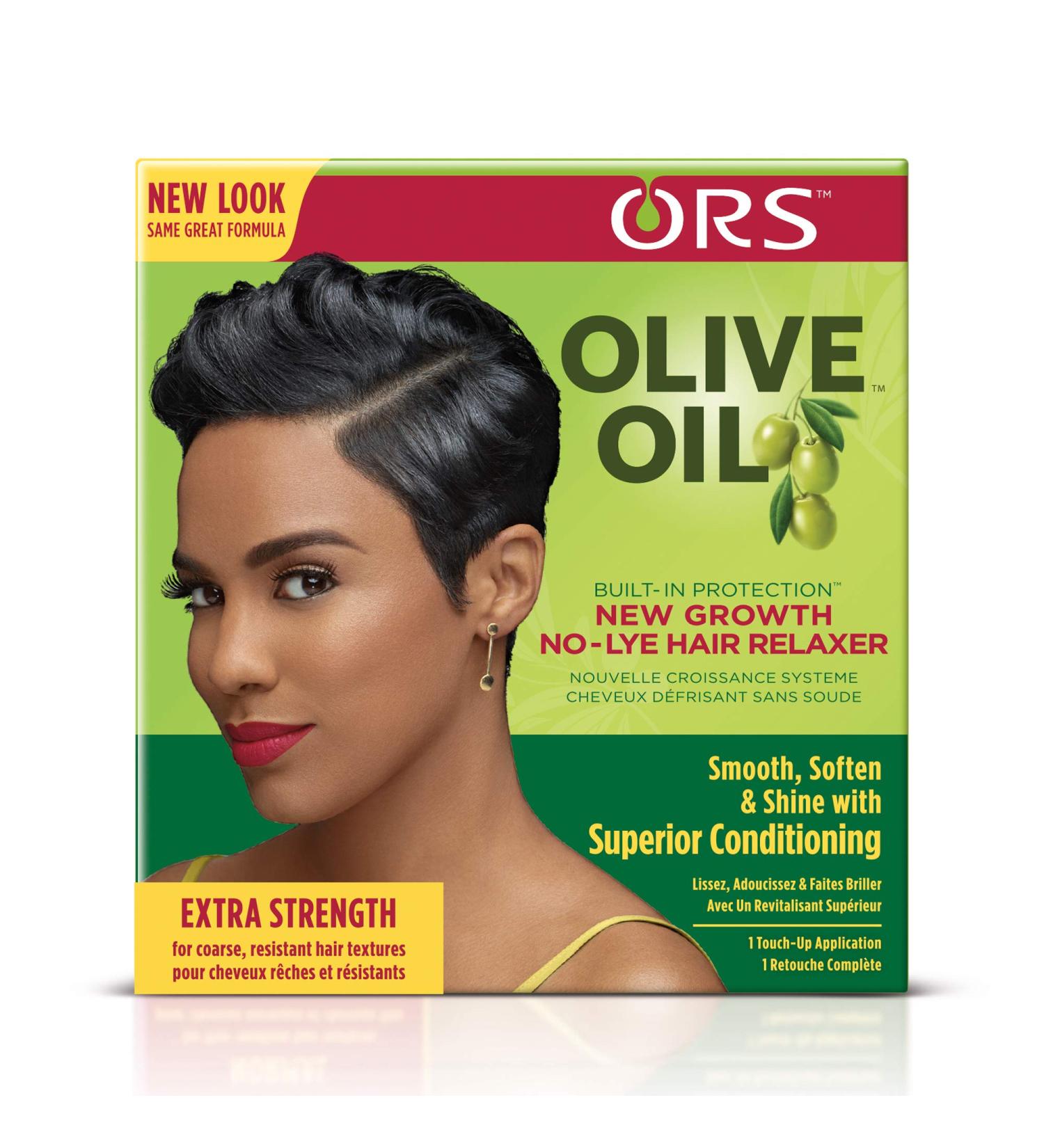 ORS Olive Oil Built-In Protection New Growth No-Lye Hair Relaxer - Extra Strength (Pack of 2)