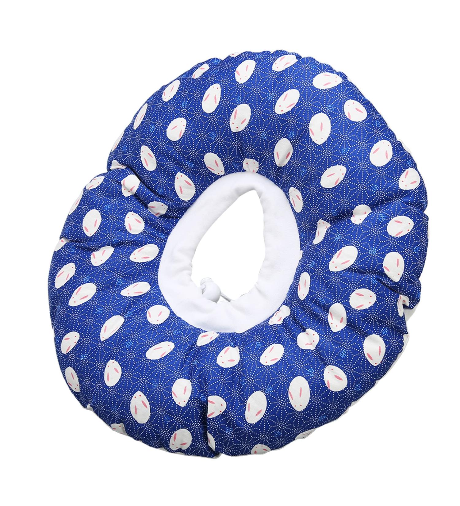 Comfortable Ear Pain Relief Cushion for Side Sleepers - Blue Cotton Earrage Cushion for Ear Hole Piercing | 11.4 inches - Buy Online on GoSupps.com