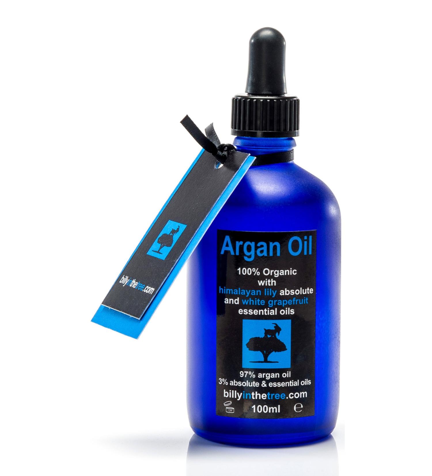 Pure Argan Oil with Himalayan Lily Absolute and White Grapefruit Essential Oil.100% Organic. 100ml. For Face Body Hair. - Buy Online on GoSupps.com