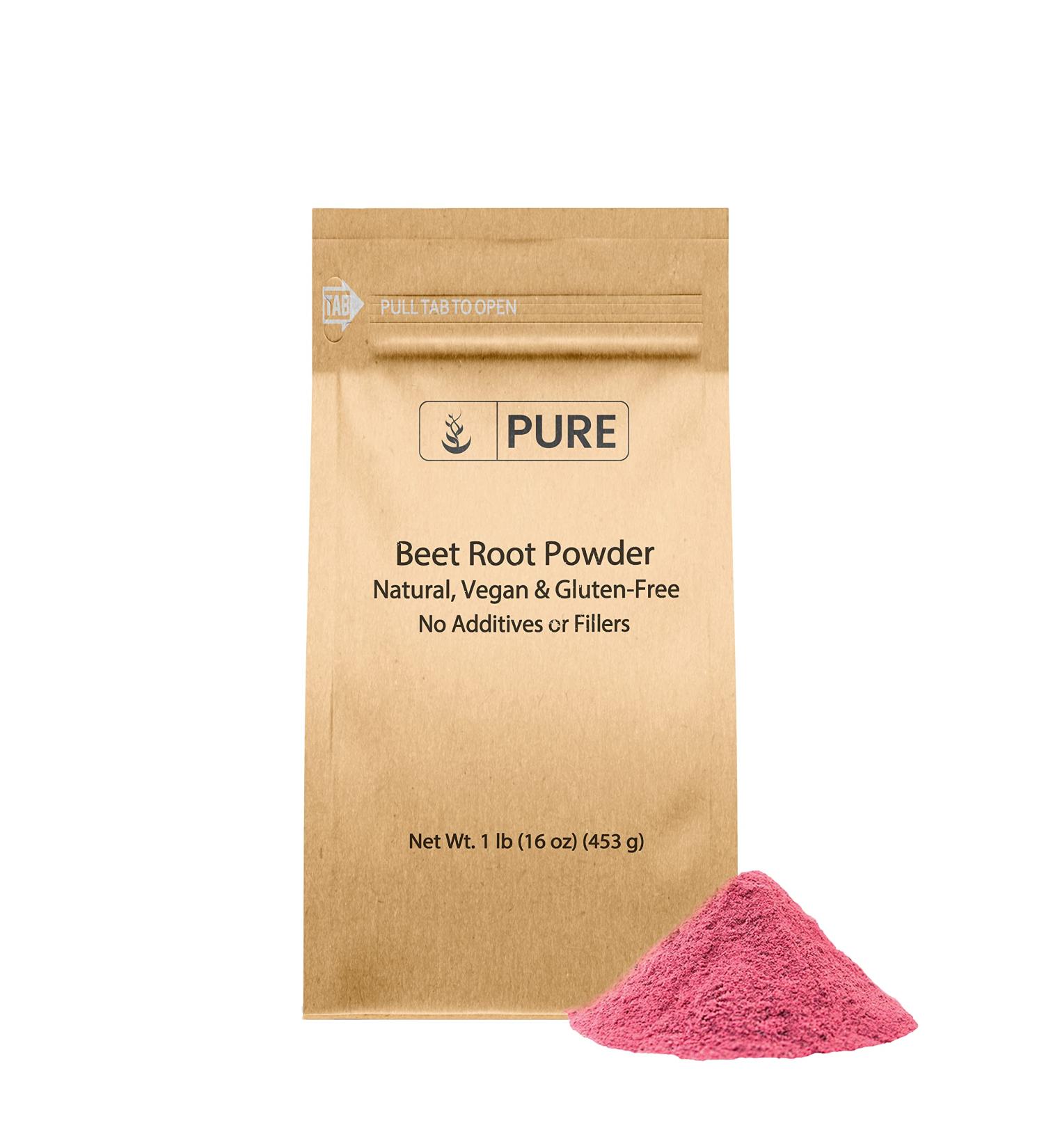 Organic Beet Root Powder (1lb) - Non-GMO & Rich in Folate for Smoothies - Vibrant Color - 1 Pound Pack - Buy Online on GoSupps.com