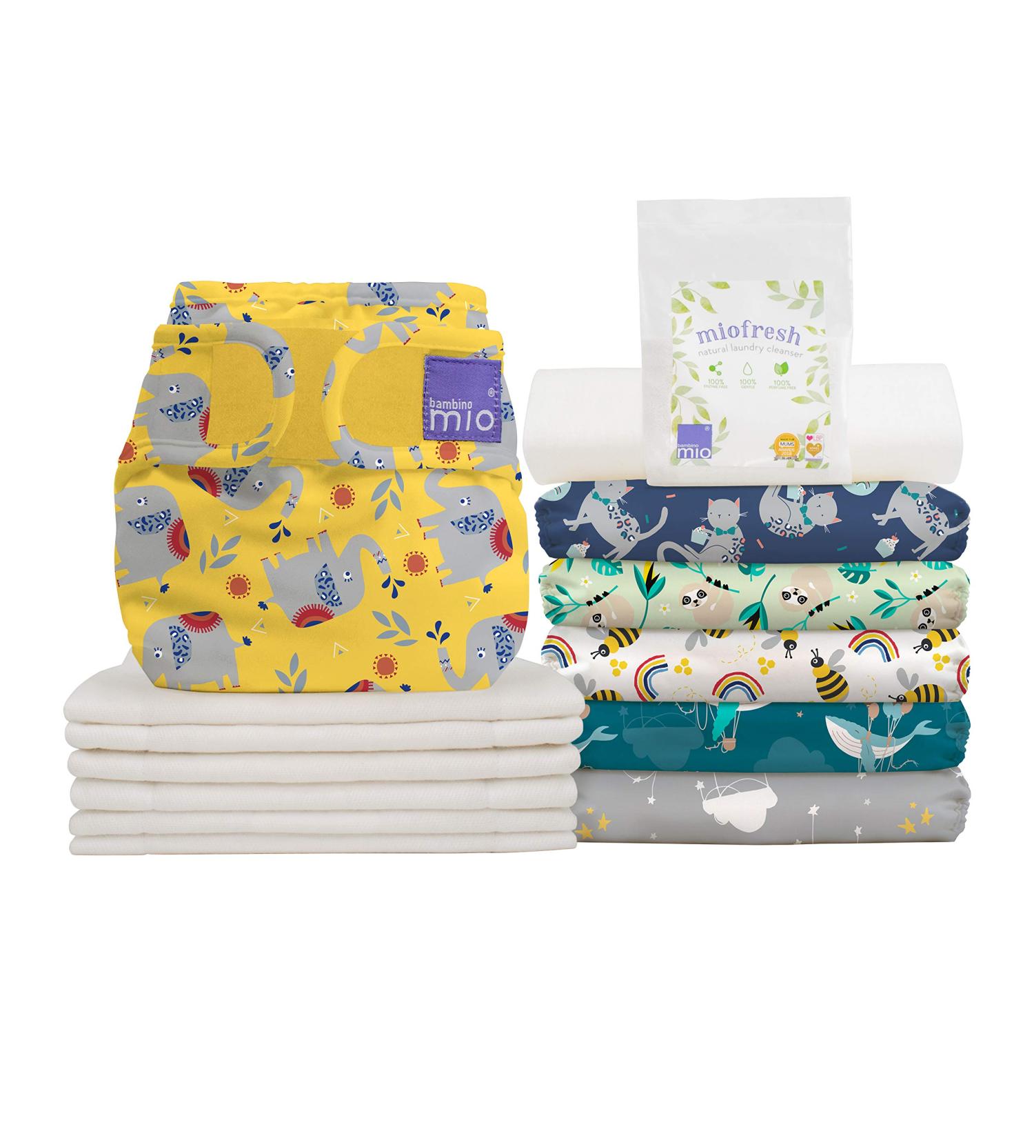 Bambino Mio Mioduo Reusable Nappy Set Size 1 (Up to 9kgs) - Favourites Collection - Buy Online on GoSupps.com