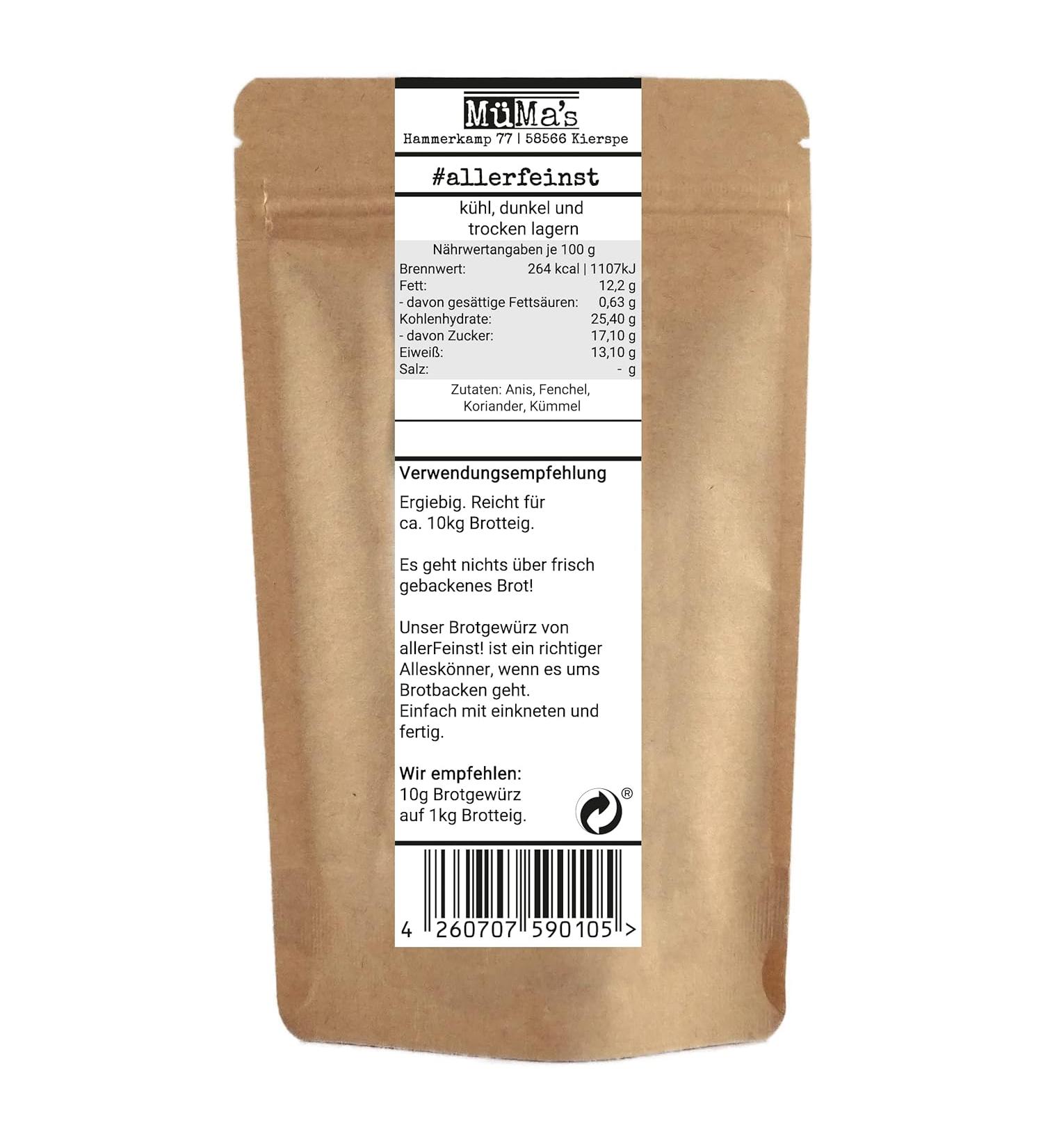 Premium Bread Spice Mix - Most Fine! 100g for Rustic Farming Bread & Baking Ideas - Buy Online on GoSupps.com