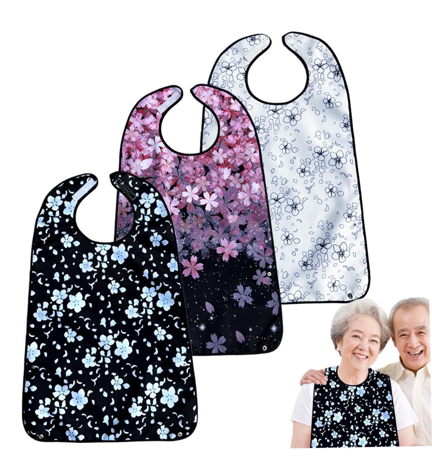 Adult Bib for Men and Women 3Pcs Waterproof Bibs Adult Bibs for Elderly Washable Reusable Clothing Protector for Adults 19.7x29.5'' Desktop Supplies - Buy Online on GoSupps.com
