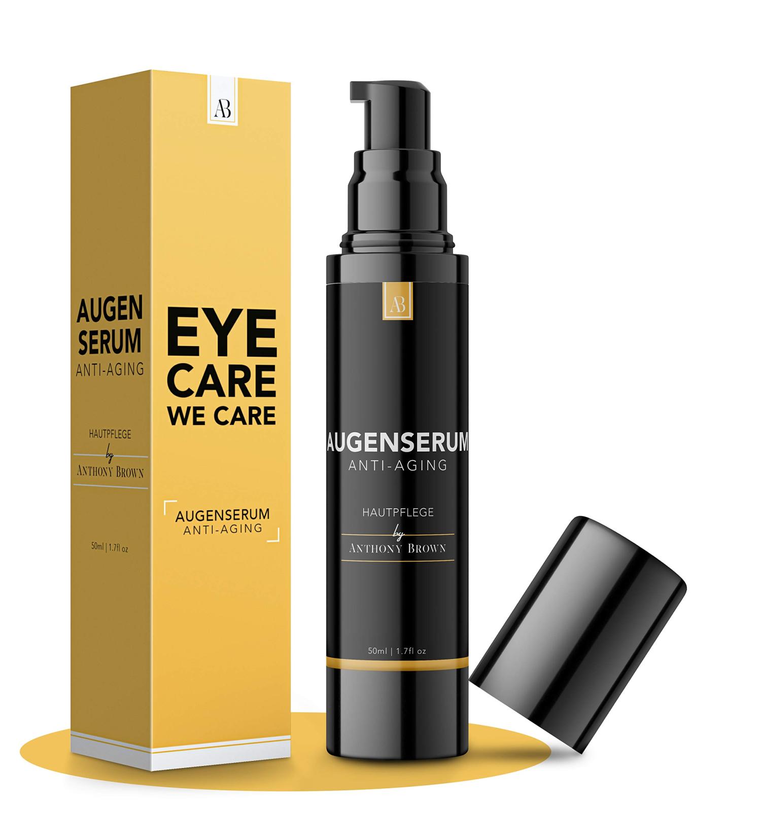 Anthony Brown Eye Cream for Men - 50ml | Instant Fresh Eyes in 5min with Hyaluronic Acid & Vitamin C | Anti-Wrinkle Serum for Dark Circles - International Shipping Available - Buy Online on GoSupps.com